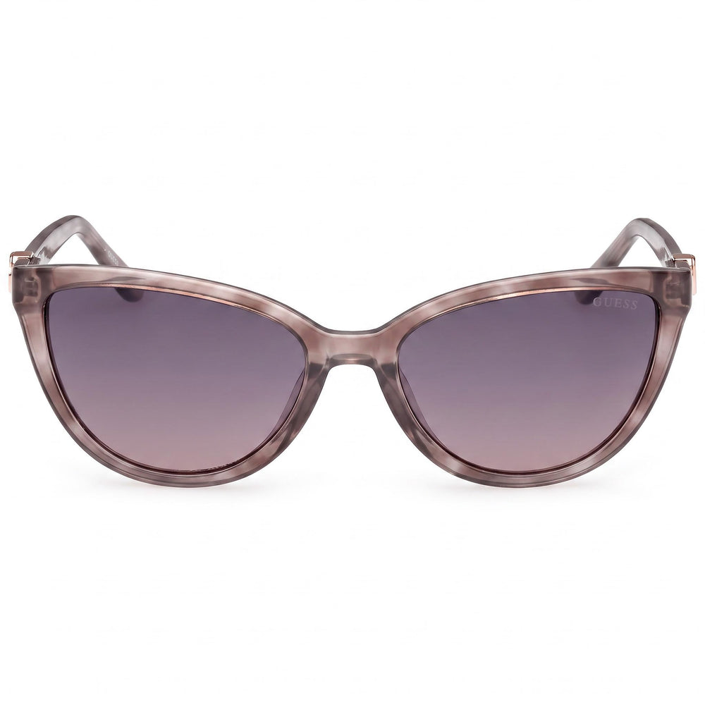 GUESS Casual Women's Non-Polarized Plastic Frame Sunglasses, Grey Avana, UV 400 Protection, 55-17-140