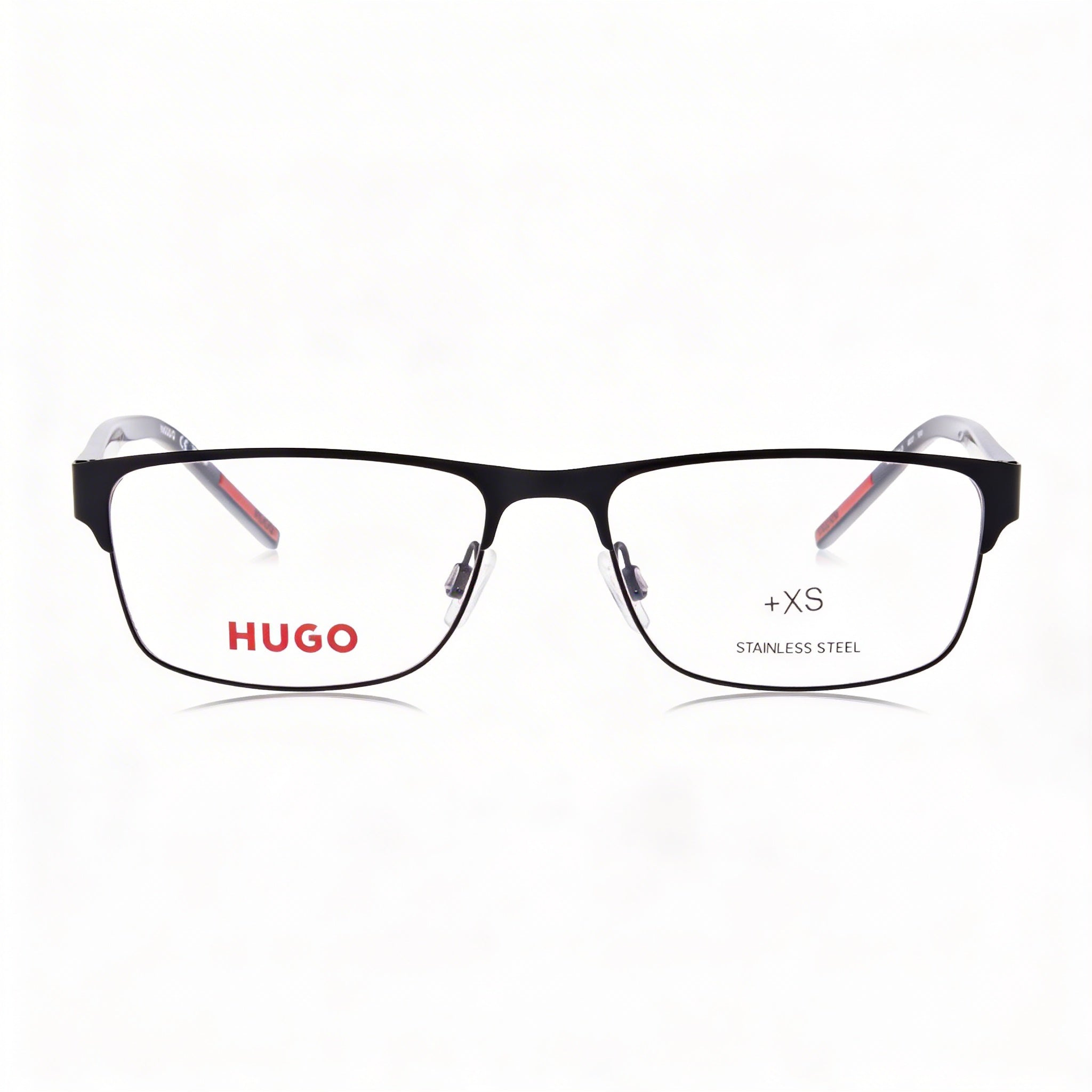 Hugo Boss Modern Men's Sunglasses with Black Alloy Steel Frame and Black Polycarbonate Lenses, 55mm, Photo 2
