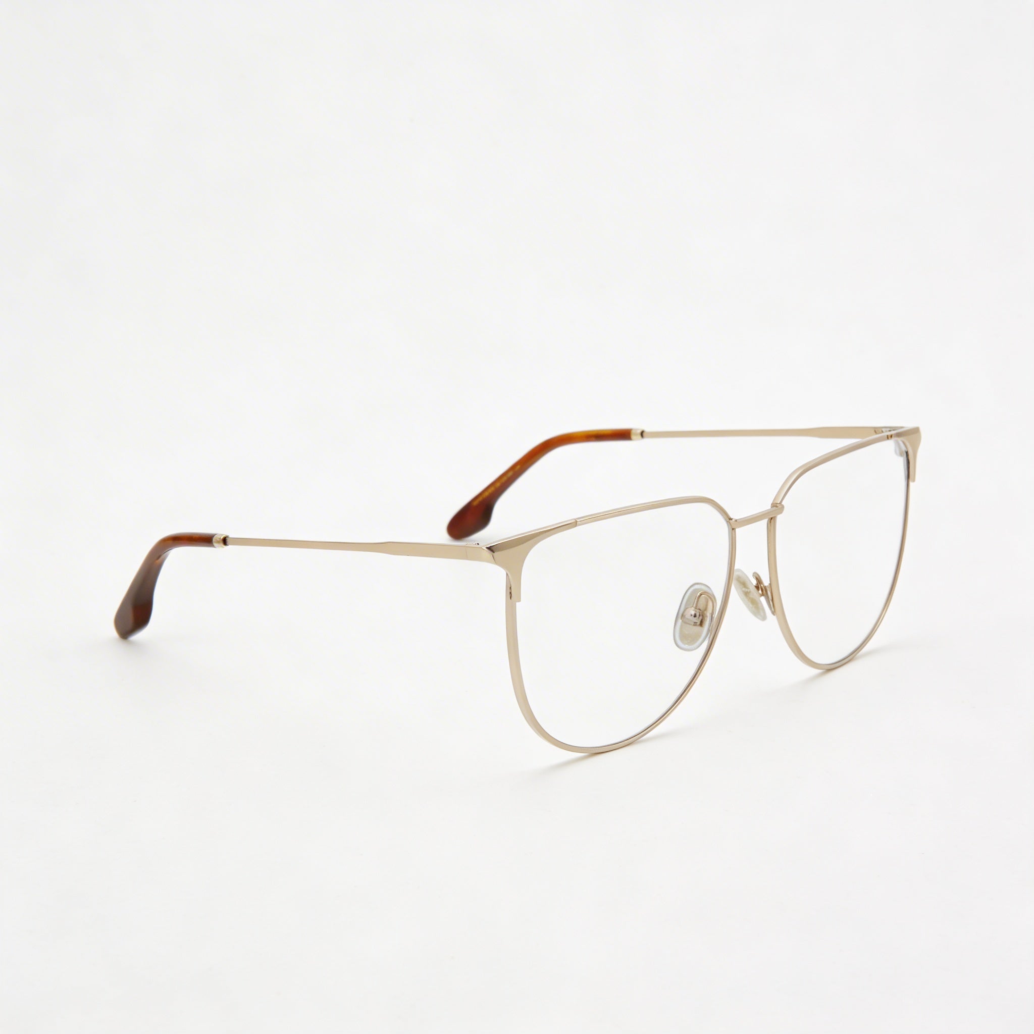 Gafas Victoria Beckham Modern para Mujer Cateye de Metal Oro Rosa con Lentes de Demostración Transparentes Listas para Graduación 55mm, Photo 3