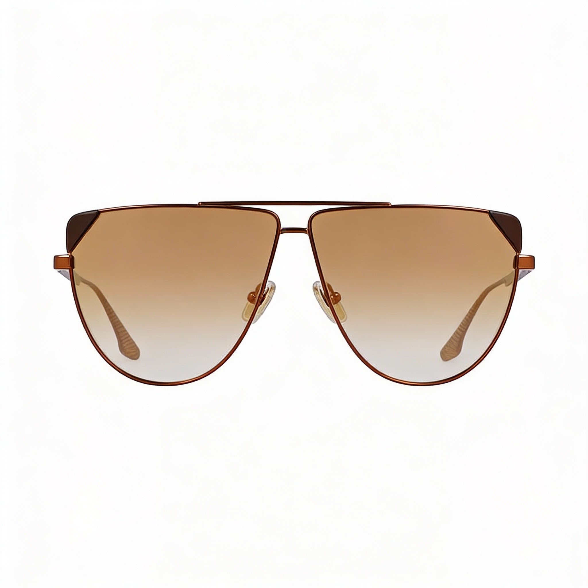 Victoria Beckham Modern Women’s Striped Brown Metallo Sunglasses 63mm, Photo 2
