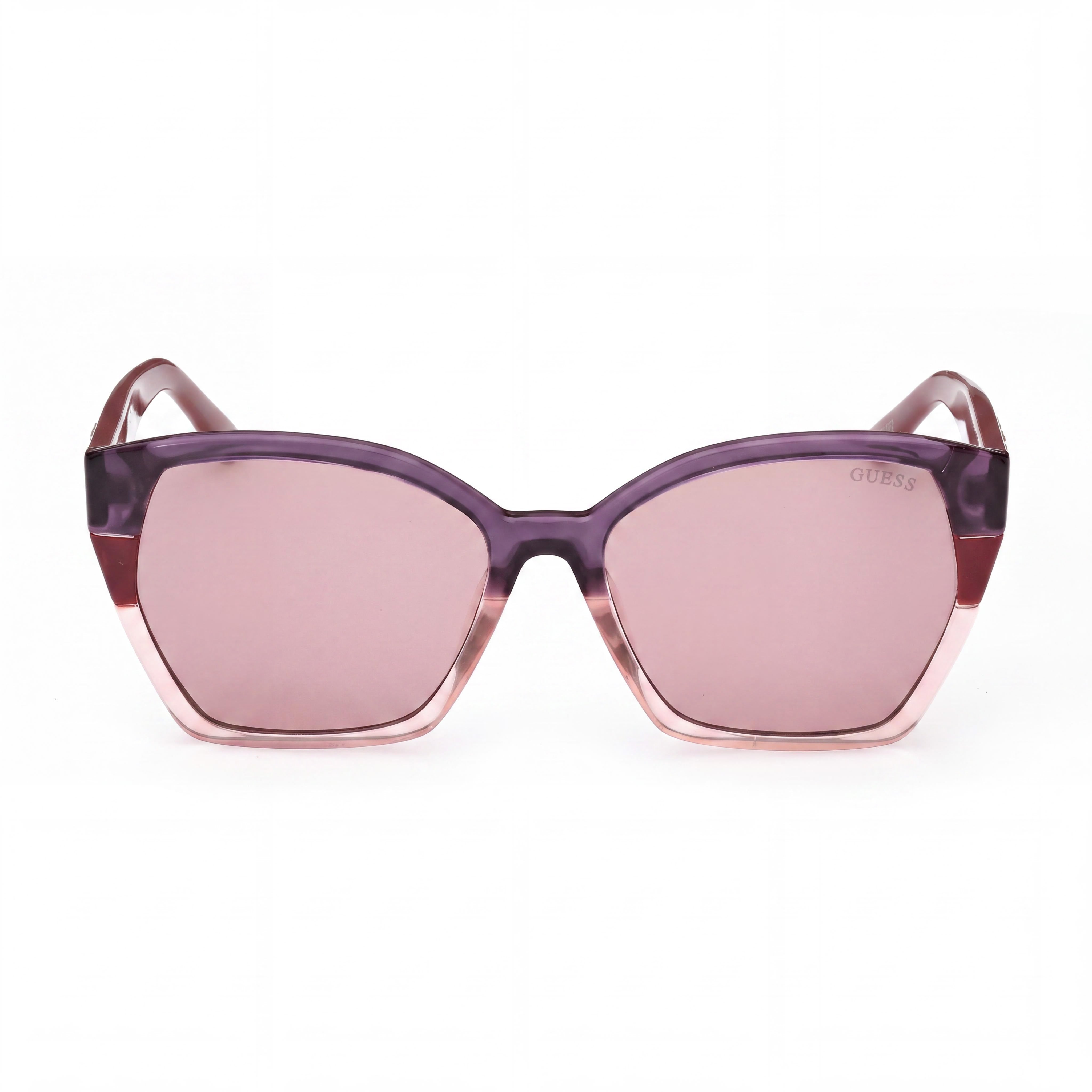 GUESS GU 7912 Women's 100% UV Protective Sunglasses, Composite Frame, Burgundy Multicoloured, Violet, 55-16-140mm, Photo 2
