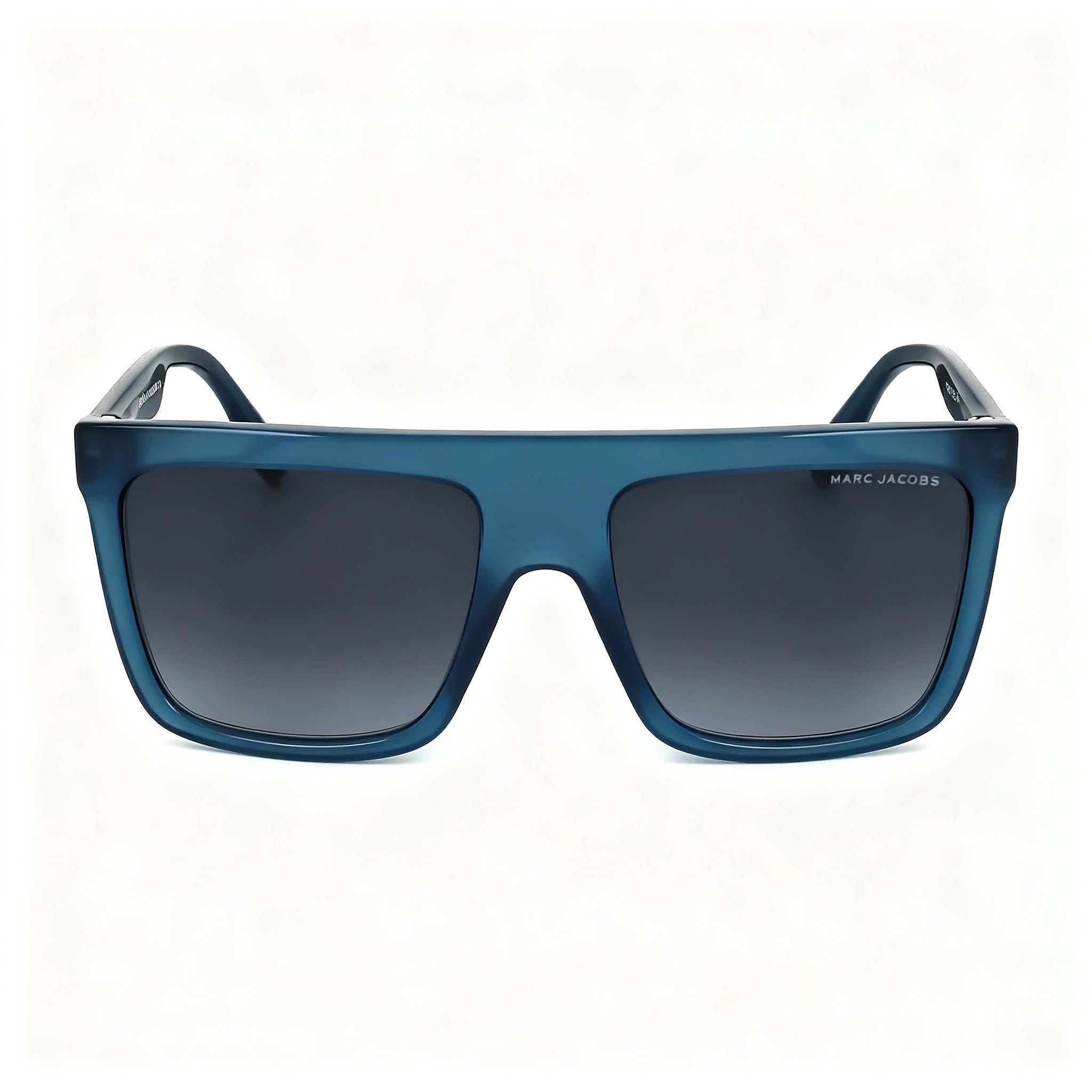 Marc Jacobs Classic Unisex Grey Plastic Browline Frame Blue Non-Polarized UV Protection Sunglasses 57mm
