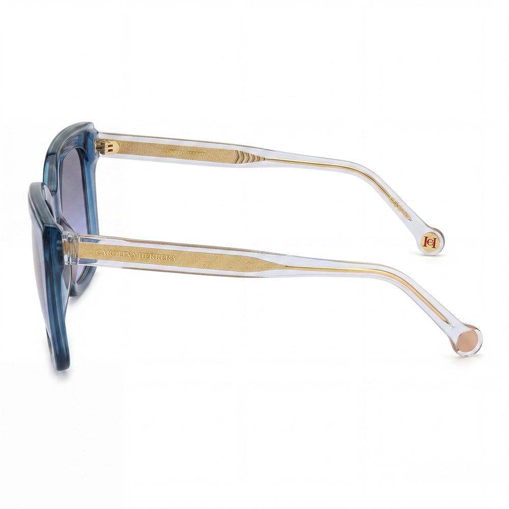 CAROLINA HERRERA HER 0249/G/S Gafas de sol de acetato azules grises casuales para mujer 51mm Protección UV