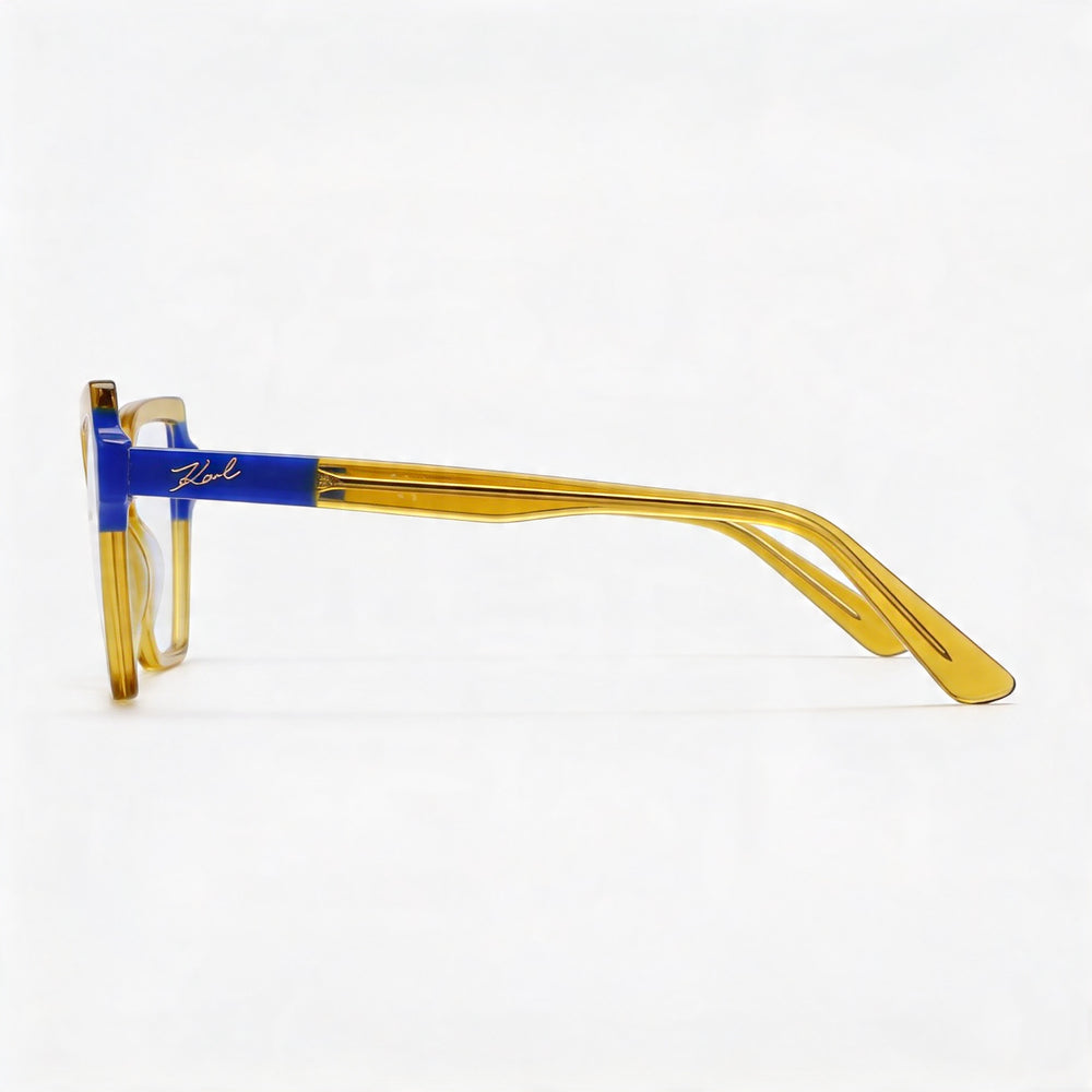 KARL LAGERFELD Modern Women's Acetate Sunglasses Caramel Blue 53mm