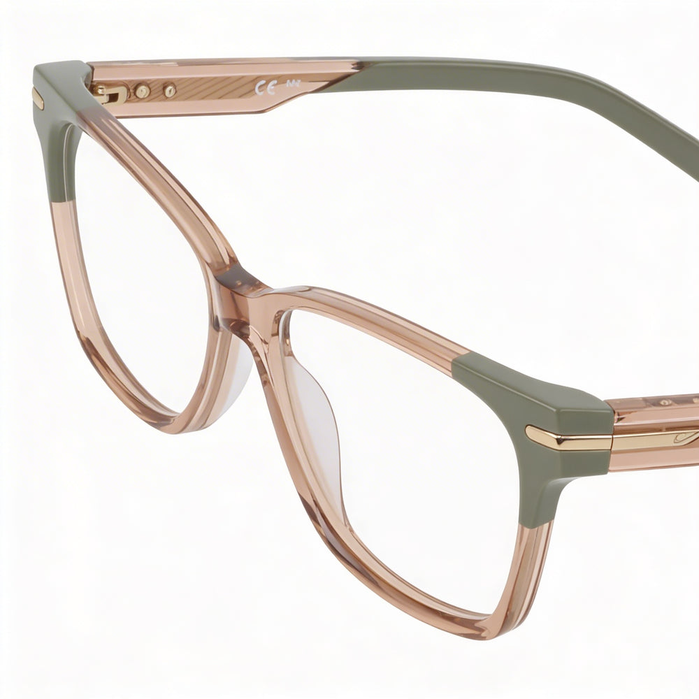 Gafas Nike 7179 de metal para mujer con montura color salvia arena y lentes transparentes sin polarizar, 53-16-140
