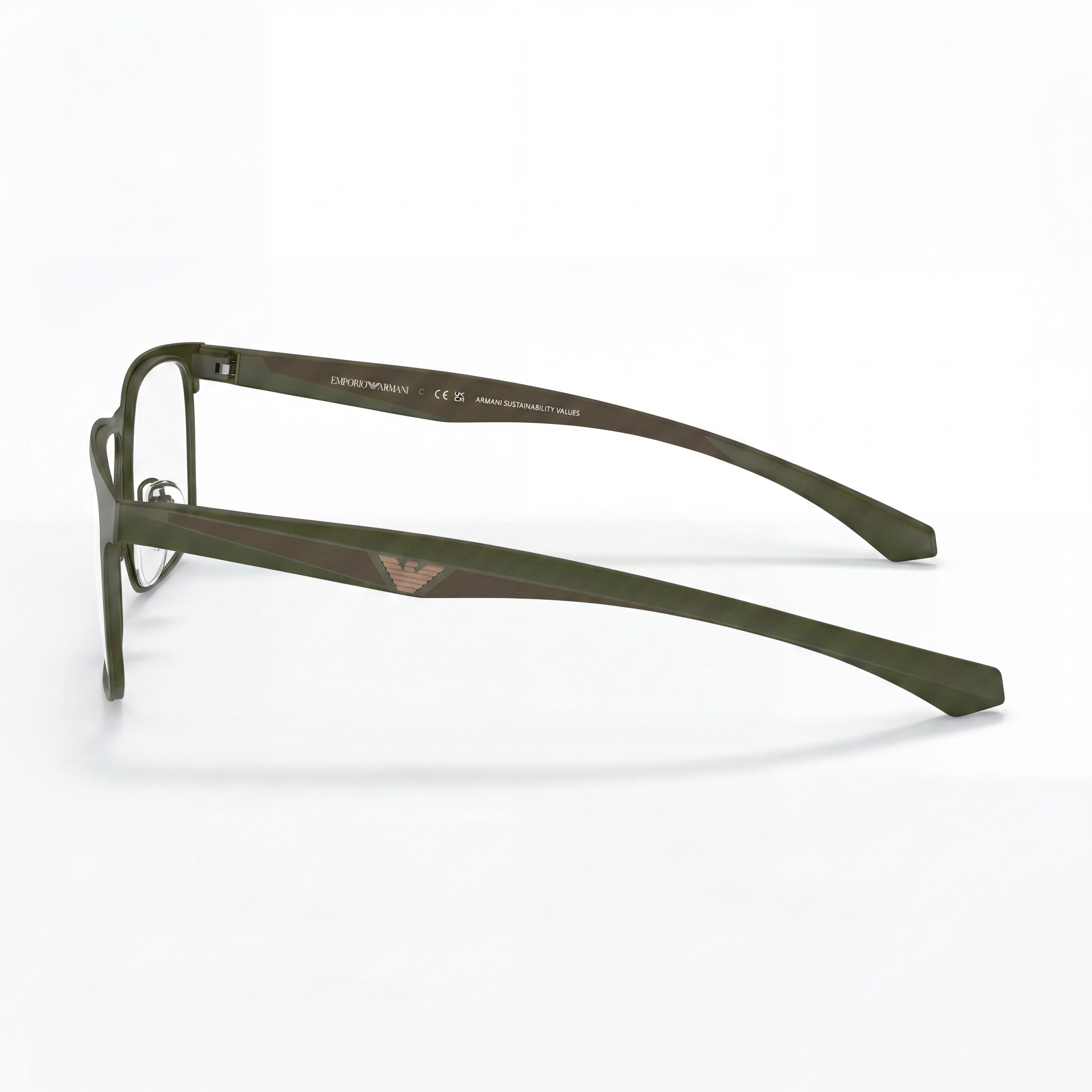 Emporio Armani Ea1163 Gafas Ópticas de Metal Verde Mate para Mujer 53mm Lente No Plástica, Photo 3