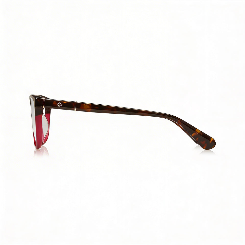 Gafas de sol Kate Spade New York Myrna para mujer, de plástico, con montura completa y rectangulares, color burdeos Habana, talla 53-15-140