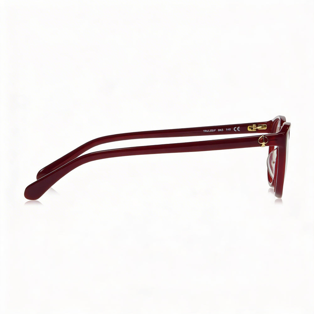Gafas de moda Kate Spade New York para mujer, montura asiática, montura completa, acetato, cuadradas, color burdeos, 52 mm