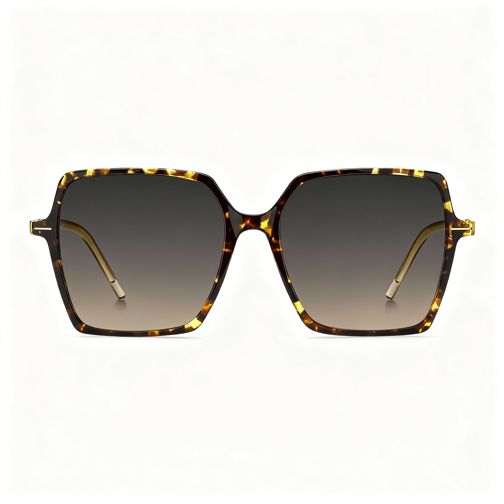 BOSS Casual Women's Light Acetate Non-Polarized Gradient UV Protection Havana Yellow 57mm Sunglasses, Photo 3