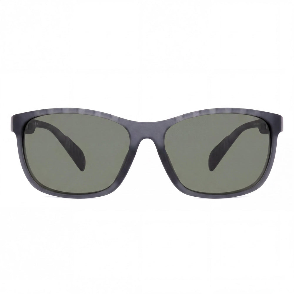 adidas Classic Men's Sunglasses with Grey Green Plastic Frame and Green Polycarbonate Lenses, Lens Width 62mm