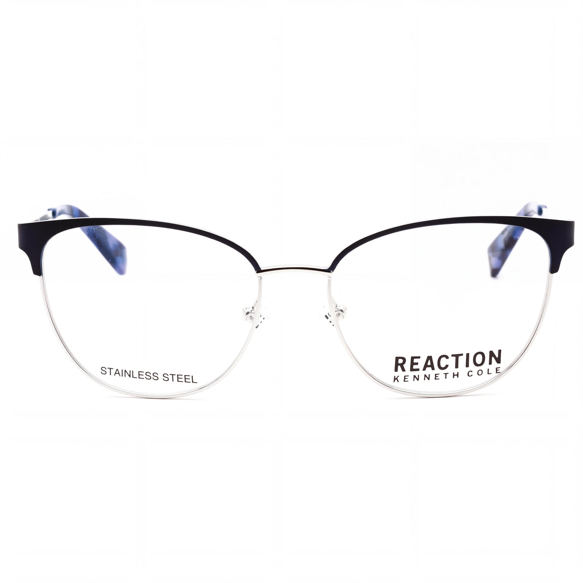 Kenneth Cole REACTION Kc0877 Men’s Matte Blue Metal Frame Eyeglasses with Clear Polycarbonate Lenses 53mm, Photo 2