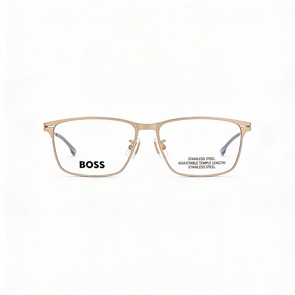 Hugo Boss Rectangular Optical Frames Boss 1467/f Unisex Metal Matte Gold with Lenses, 40mm