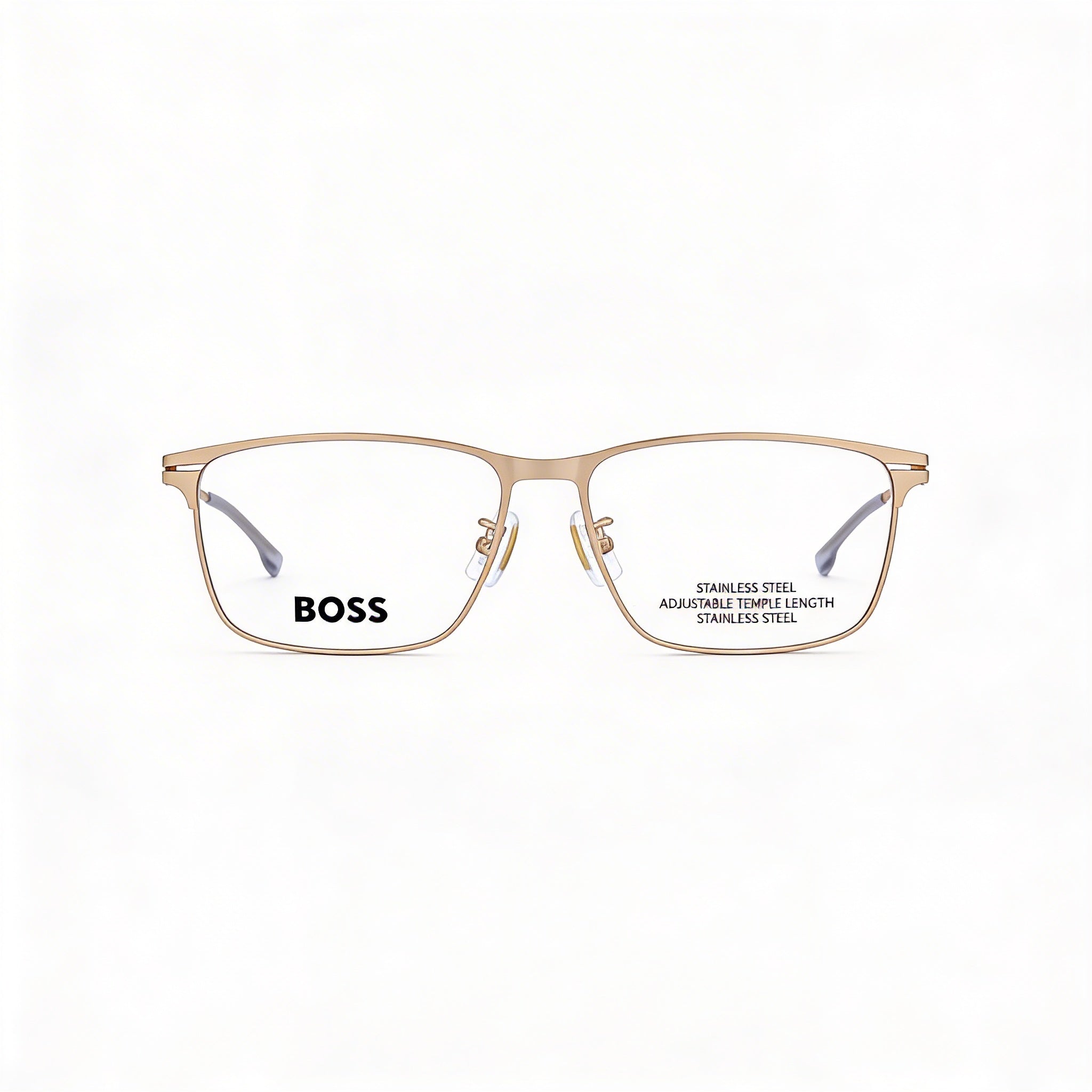 Hugo Boss Rectangular Optical Frames Boss 1467/f Unisex Metal Matte Gold with Lenses, 40mm, Photo 2