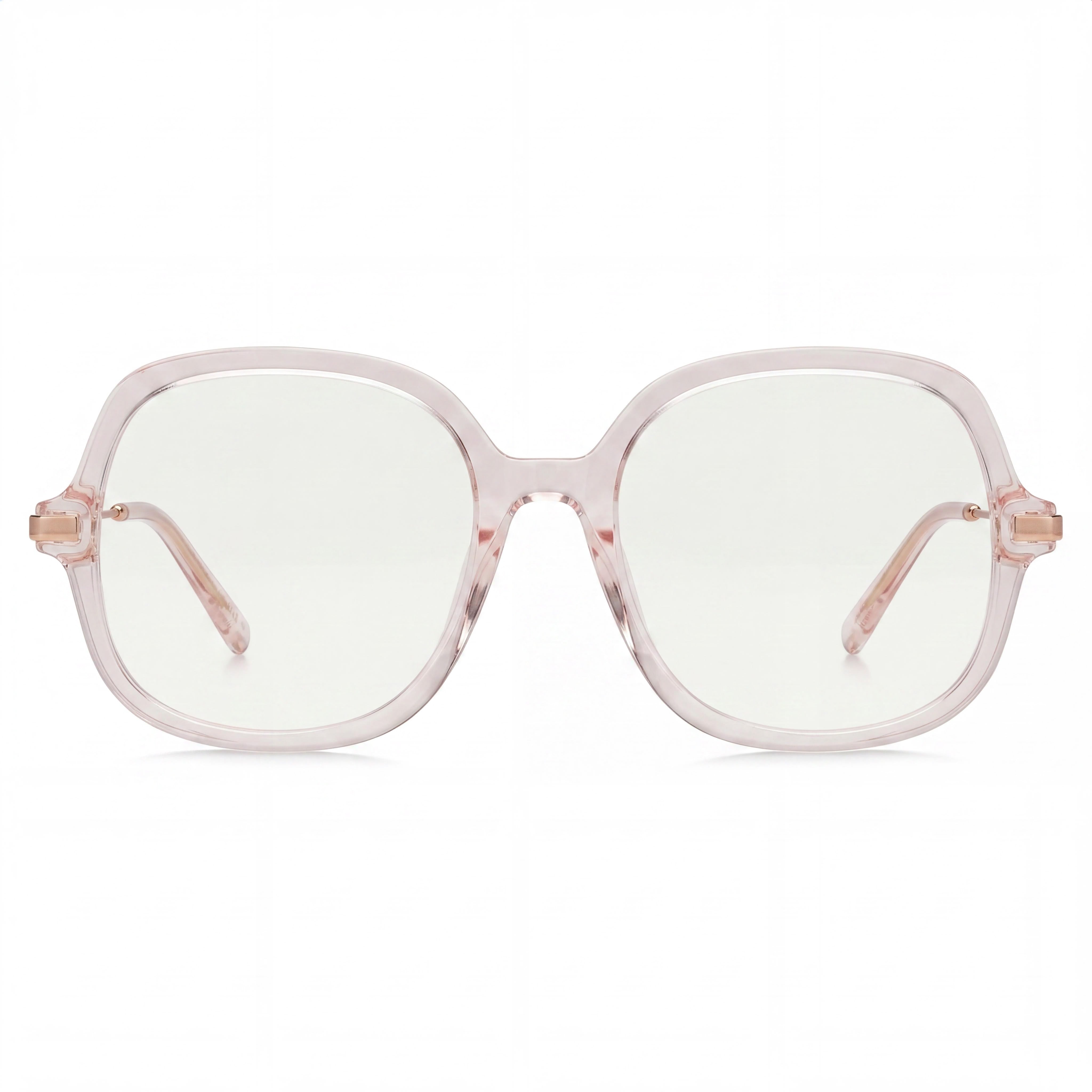 Gafas listas para graduar de acetato rosa con montura cuadrada para mujer Marc Jacobs Modern, con lentes de demostración transparentes 53-19-145, Photo 2