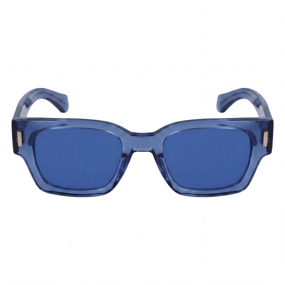 Salvatore Ferragamo Sf2010s Unisex Transparent Blue Acetate Frame with Blue Non-Polarized UV Protected Lenses 52mm