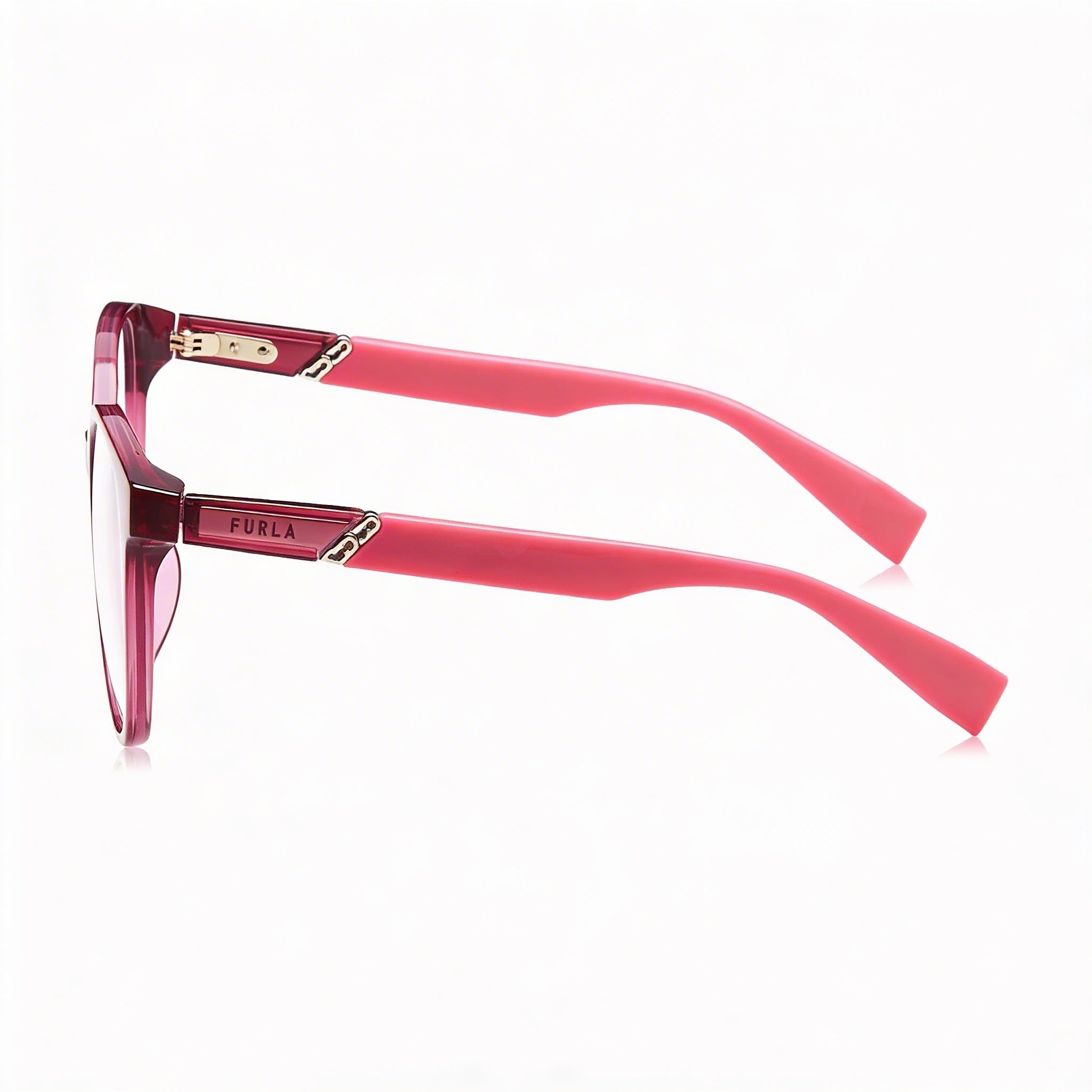 Furla Classic Women's Acetate Eyeglasses Ciclamino Trasparente Lucido with Transparent Lenses 51mm, Photo 2