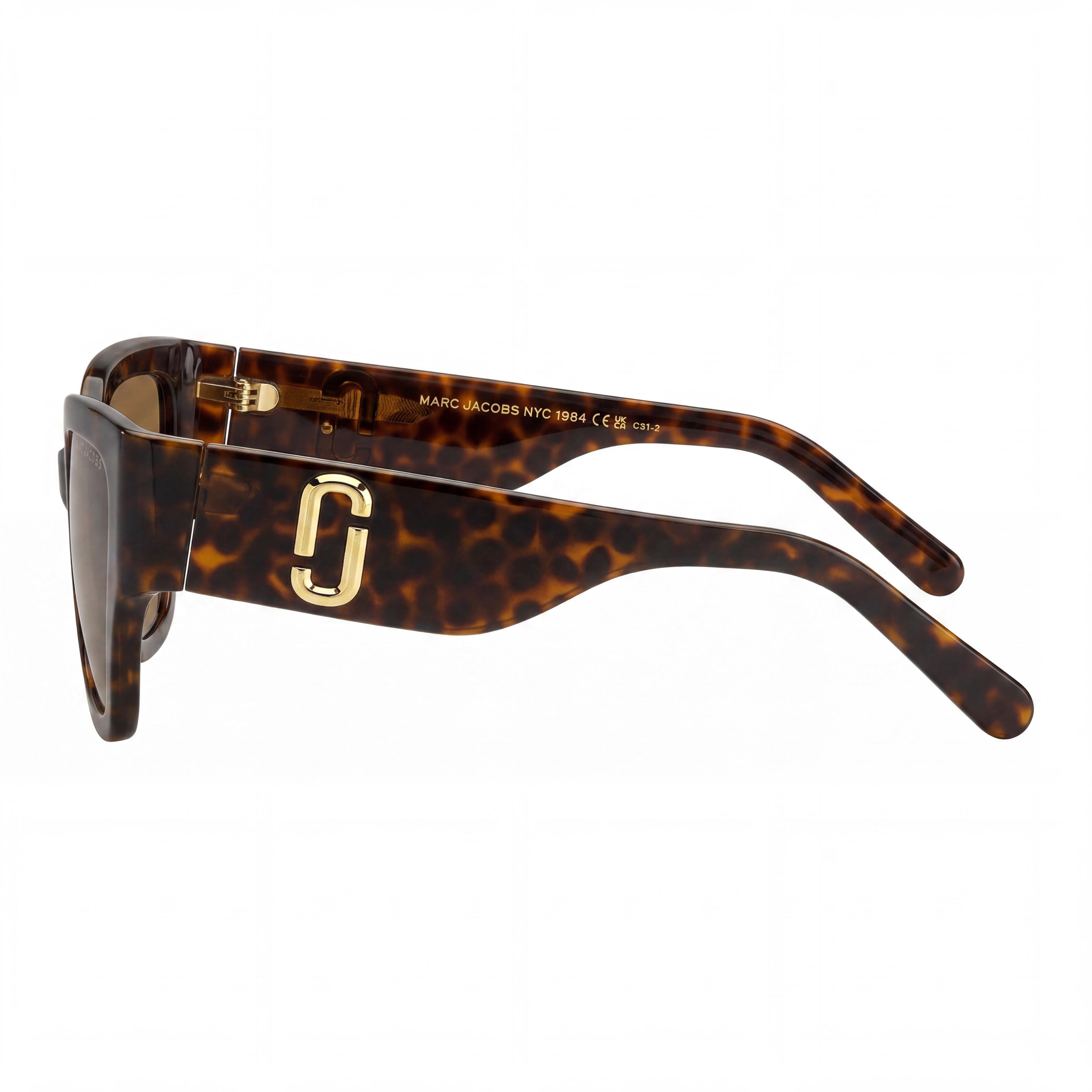 Marc Jacobs Casual Women's Havana Cellulose Propionate Non-Polarized UV Protection Sunglasses 54mm, Photo 3