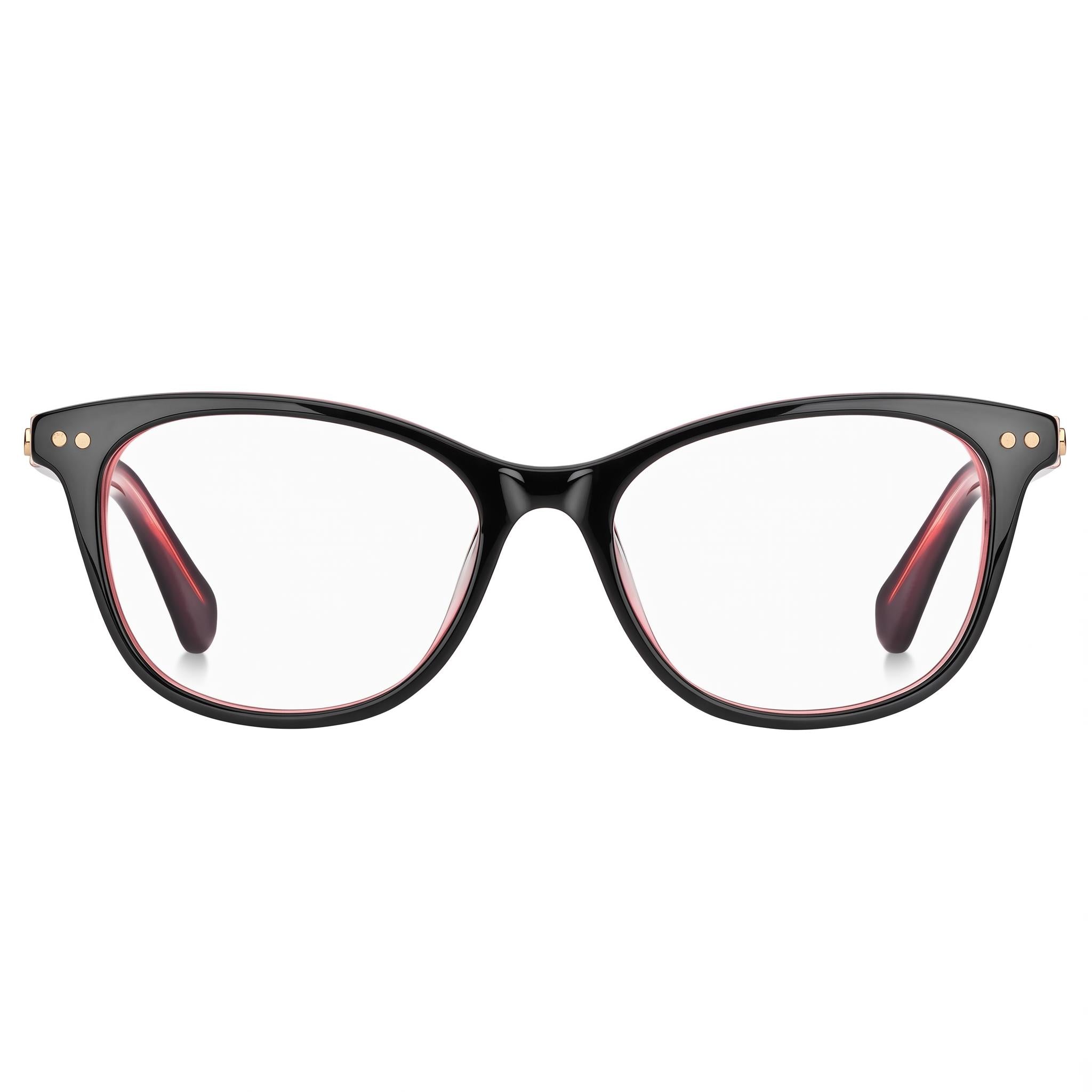 kate spade new york Gafas de sol modernas para mujer con montura de acetato negra y rosa con lentes de policarbonato de 52 mm, Photo 2