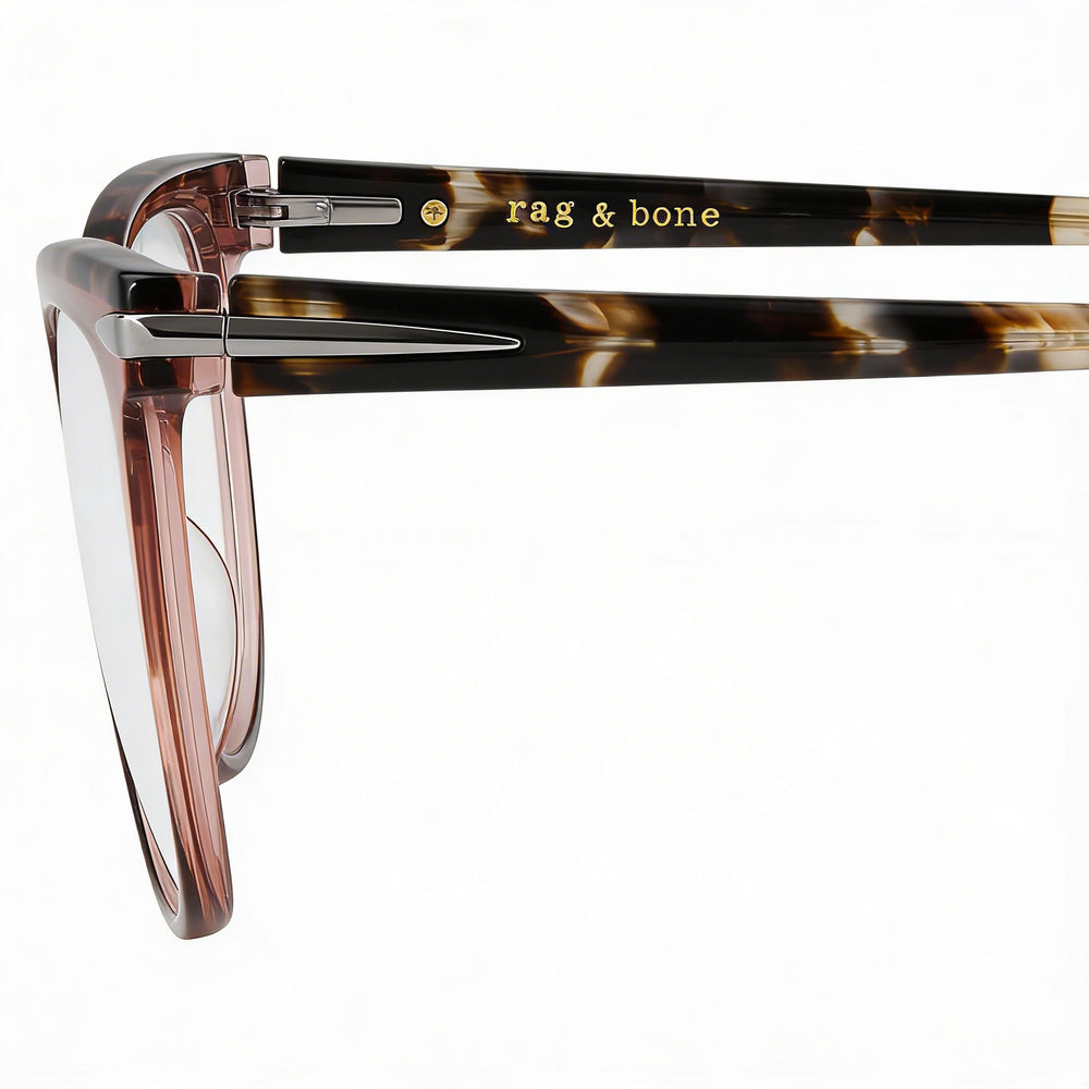 Rag & Bone Rnb 3024 Modelo Montura Metálica Gafas de Mujer con Lentes de Policarbonato Rosa 53-16-140