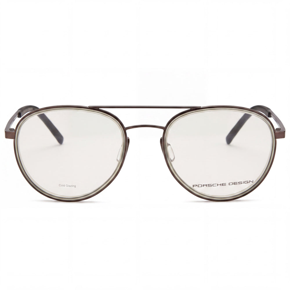 Montura de gafas Porsche P8366 moderna de acetato marrón para mujer, 53mm