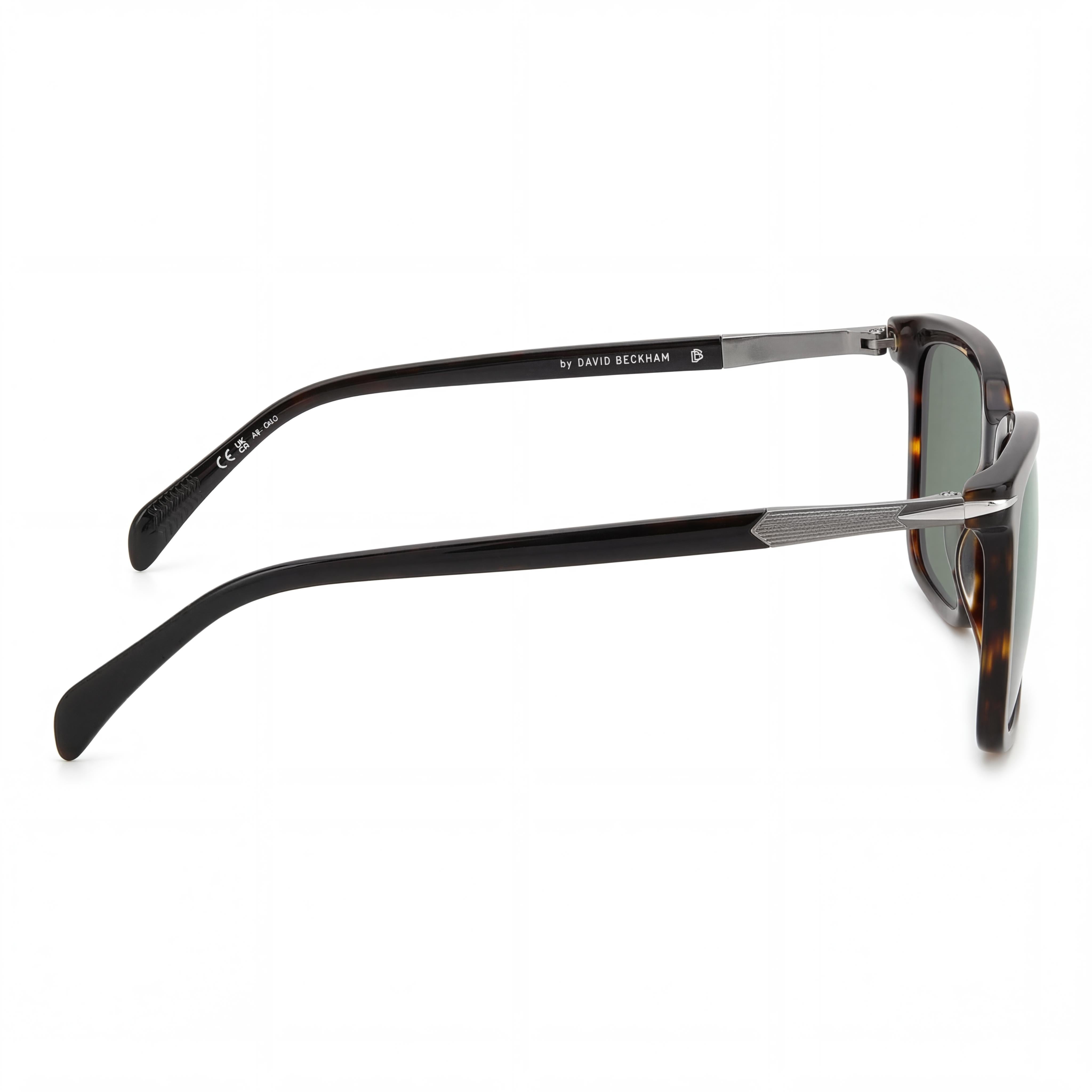 David Beckham Db 1130/S Unisex Green Mirror Acetate Frame Brown Horn Non-Polarized UV Lenses 53mm, Photo 3