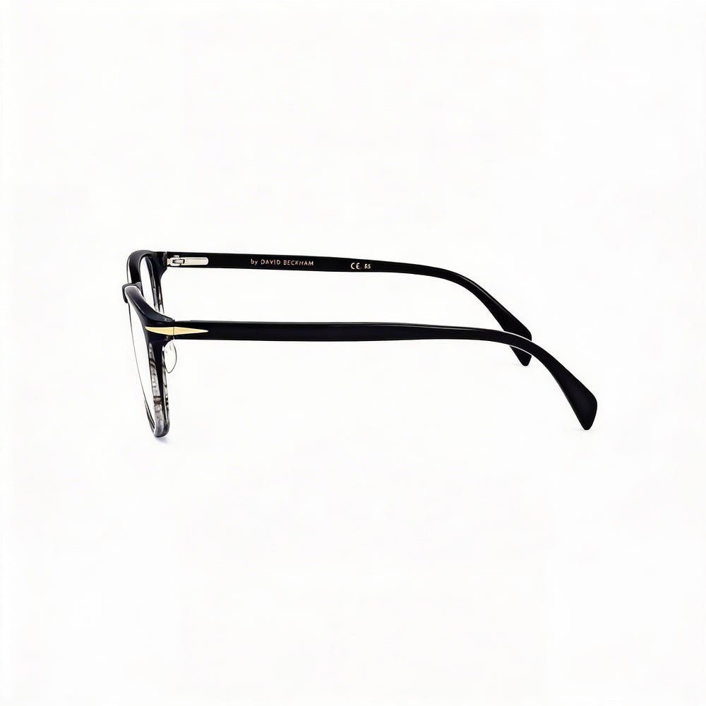 Gafas David Beckham Db 1106 con montura de acetato de cuerno negro clásico, lentes de policarbonato, unisex, 50-19-150mm