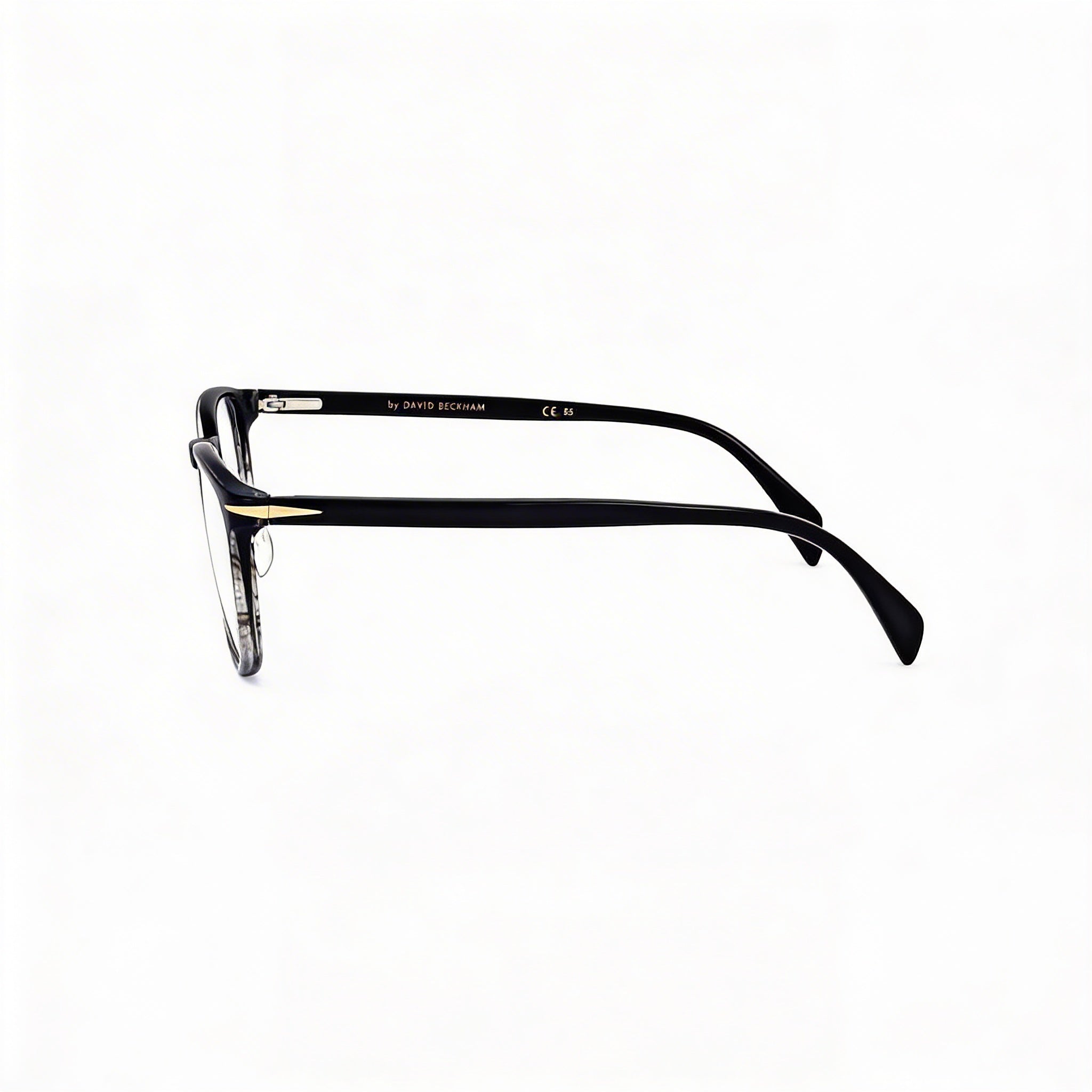 David Beckham Db 1106 Classic Black Horn Acetate Frame Polycarbonate Lens Unisex 50-19-150mm Eyewear, Photo 3