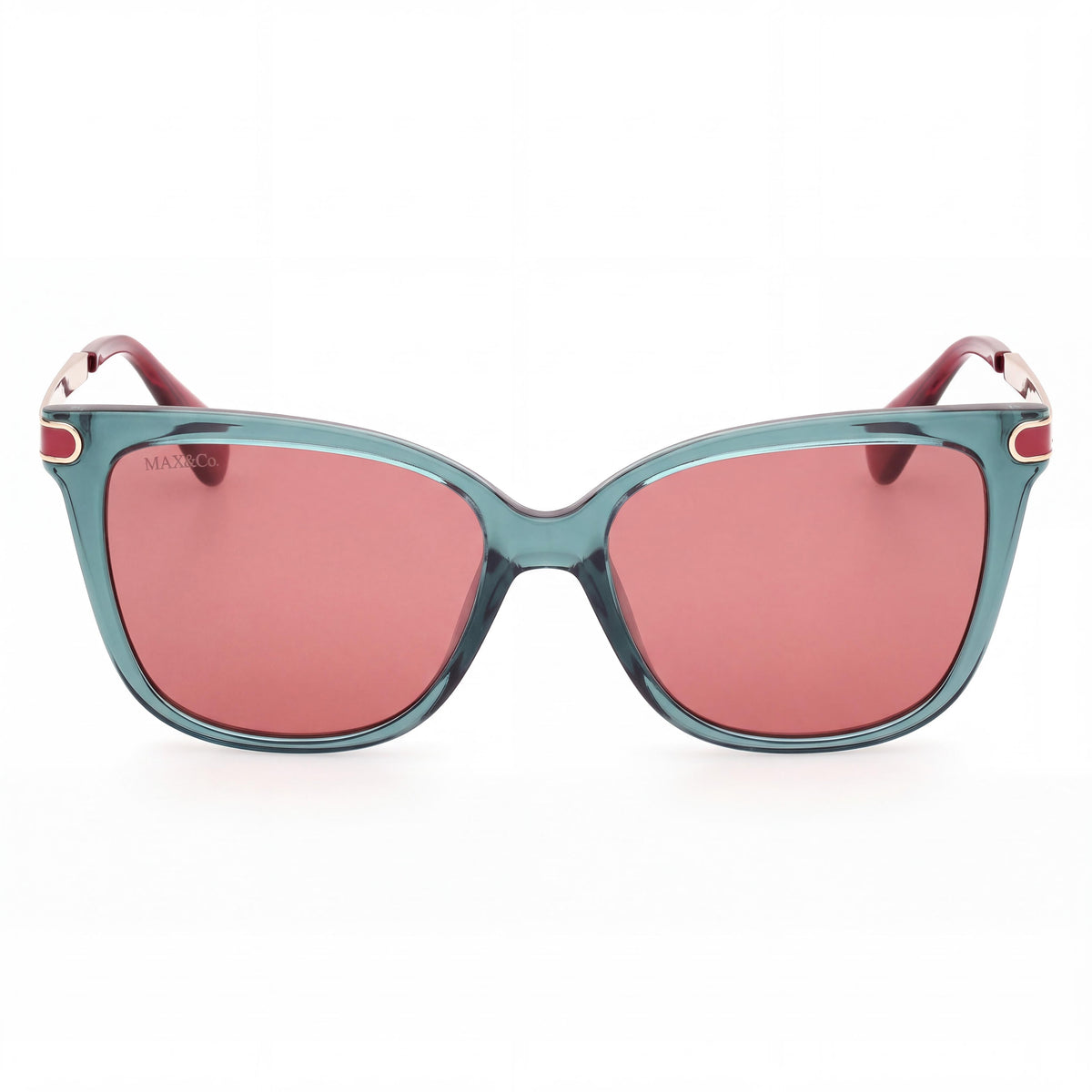 Max & Co. Modern Style Sunglasses for Women, Shiny Light Green Frame and Lenses, 55-16-140, Photo 2