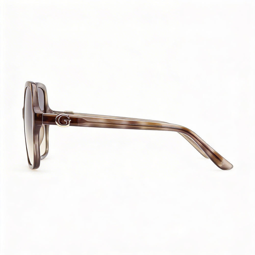 Guess Women's Oversized Plastic Square Sunglasses, Light Green Frame, Gradient Green Lenses, UV Protection, 57mm