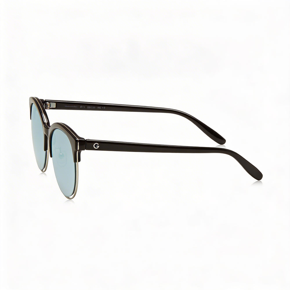 Guess Retro Women's Black White Plastic Blue Non-Polarized UV Protected Sunglasses Lens Width 53mm