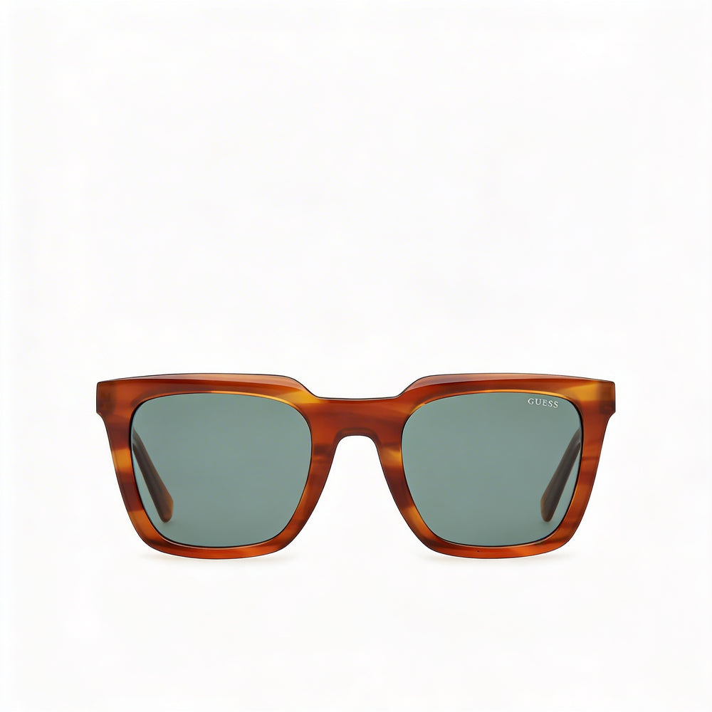 Guess Gu00279 Men's Light Brown Horn Plastic Frame with Brown Polycarbonate Lens UV 400 Protection 51mm