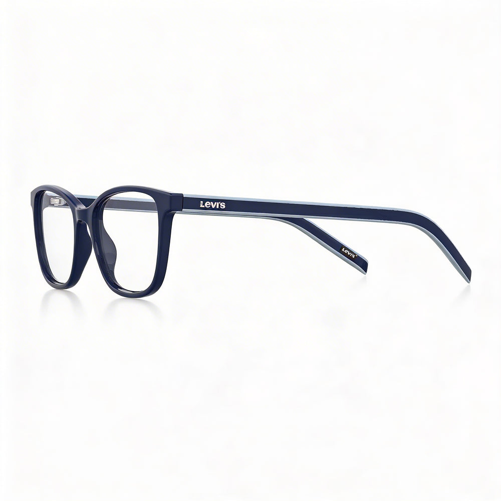 Levi's Lv 1032 - Montura de gafas graduadas de plástico azul para mujer con logotipo exclusivo, talla 49-16-145