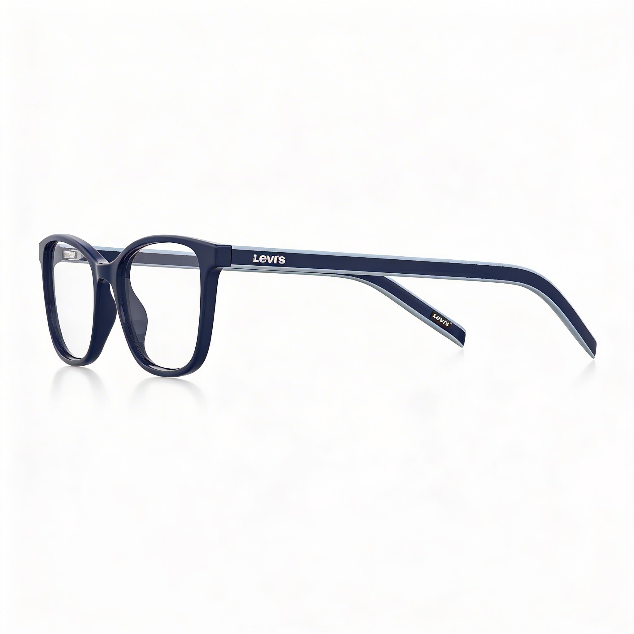 Levi's Lv 1032 - Montura de gafas graduadas de plástico azul para mujer con logotipo exclusivo, talla 49-16-145, Photo 3