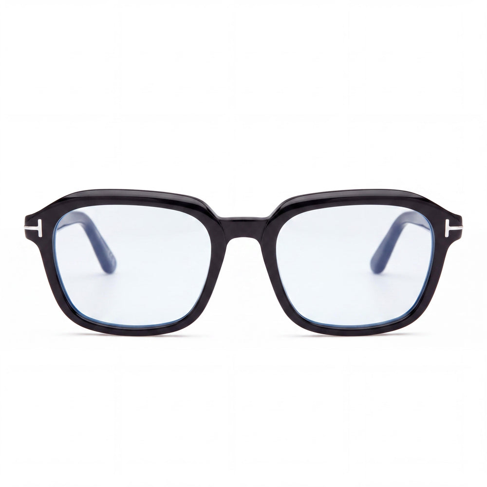 Marcolin Ft6060-b Unisex Shiny Black Blue Filter Plastic Frame Non- Black Lens Eyewear 53-20-145