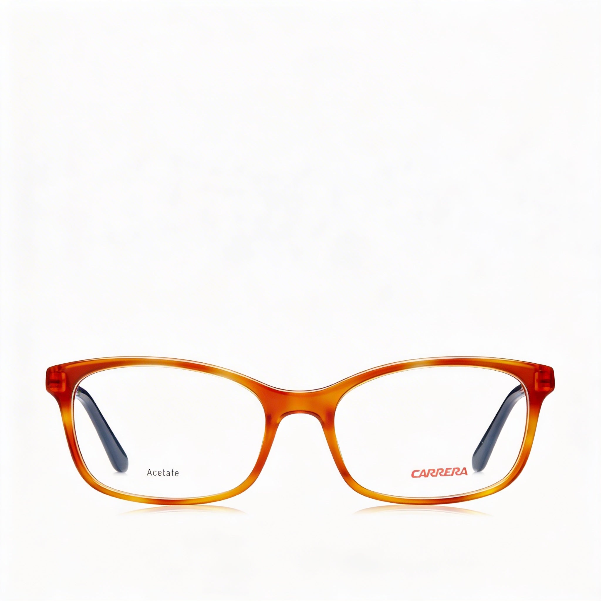 Carrera Modern Women's Havana Peach Acetate Rectangle Eyeglasses with 52mm Lens Width and 140mm Temple, Photo 2