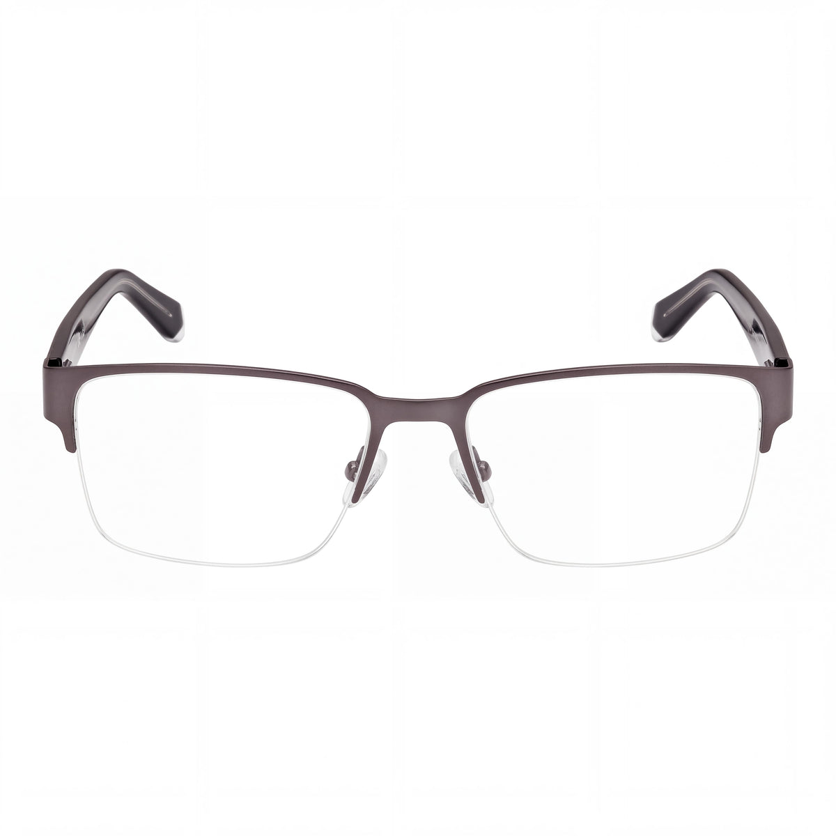 GUESS Gu50095 Men's Metal Frame Optical Eyeglasses with Clear Lenses, Matte Gunmetal Black Crystal 53mm, Photo 2