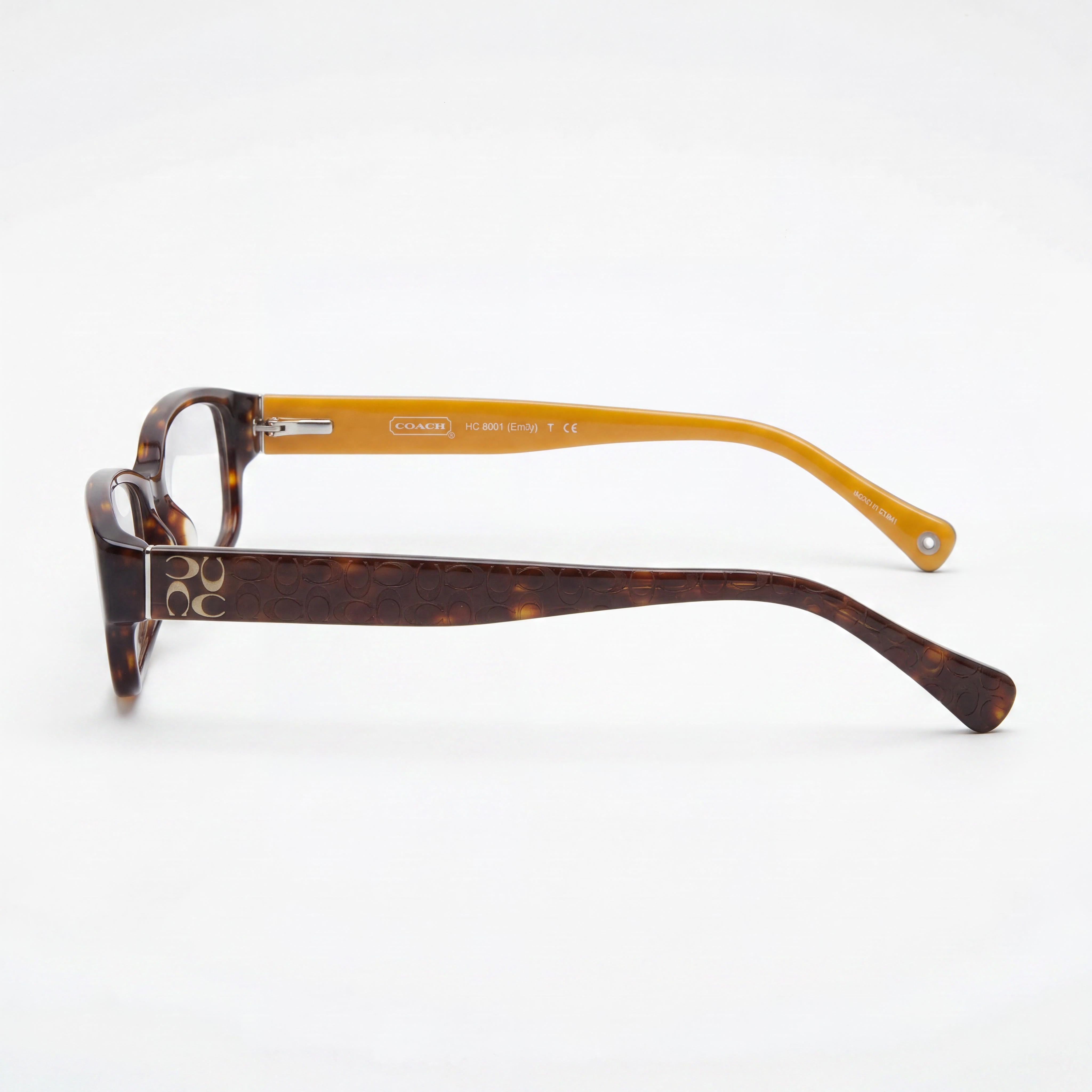 Gafas de sol rectangulares de plástico con montura de prescripción HC 6001 Emily de COACH para mujer en carey oscuro, talla 50 mm, Photo 2