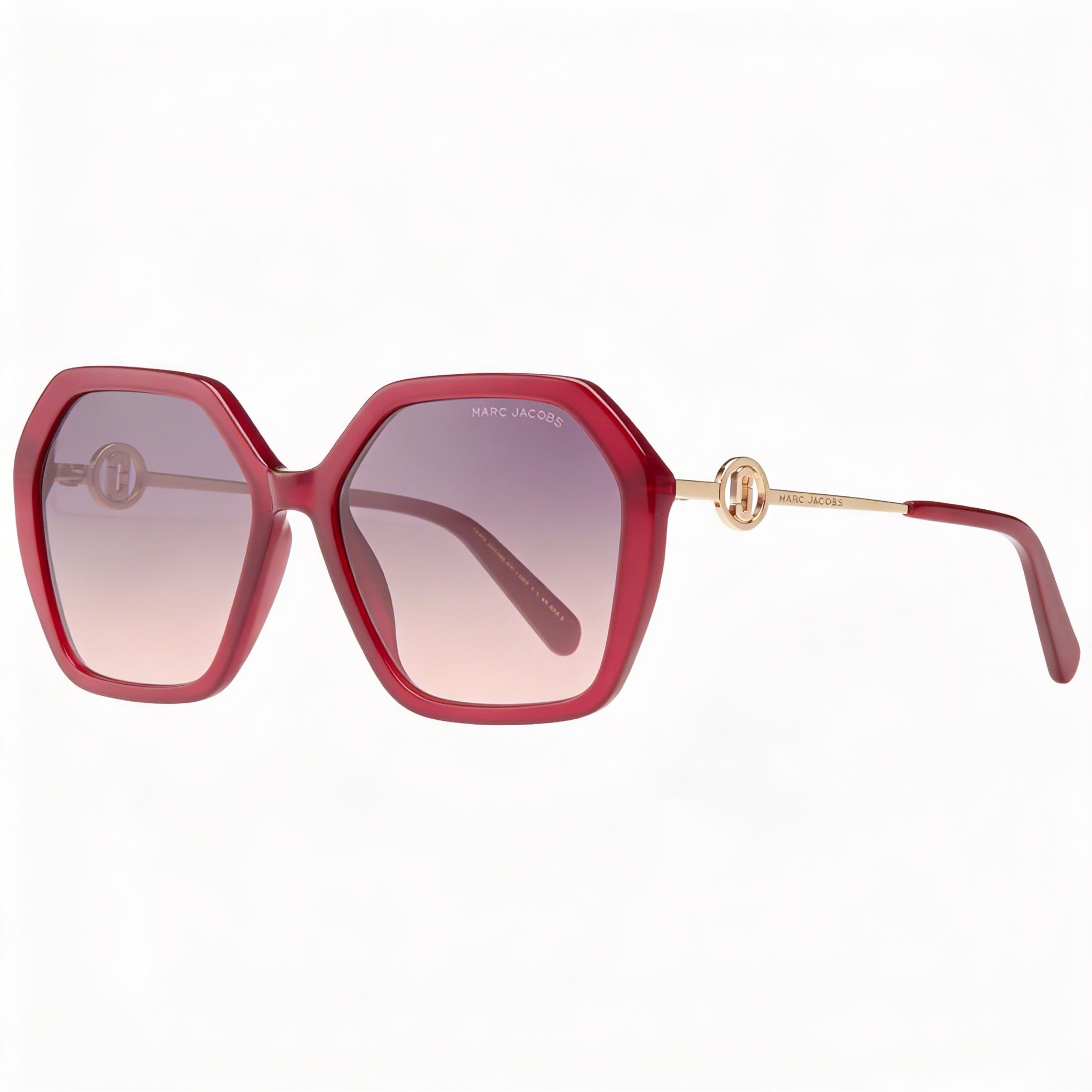 Gafas de sol Marc Jacobs Fashion para mujer de acetato, montura roja, lentes gris fucsia con protección UV 57-17-135, Photo 1