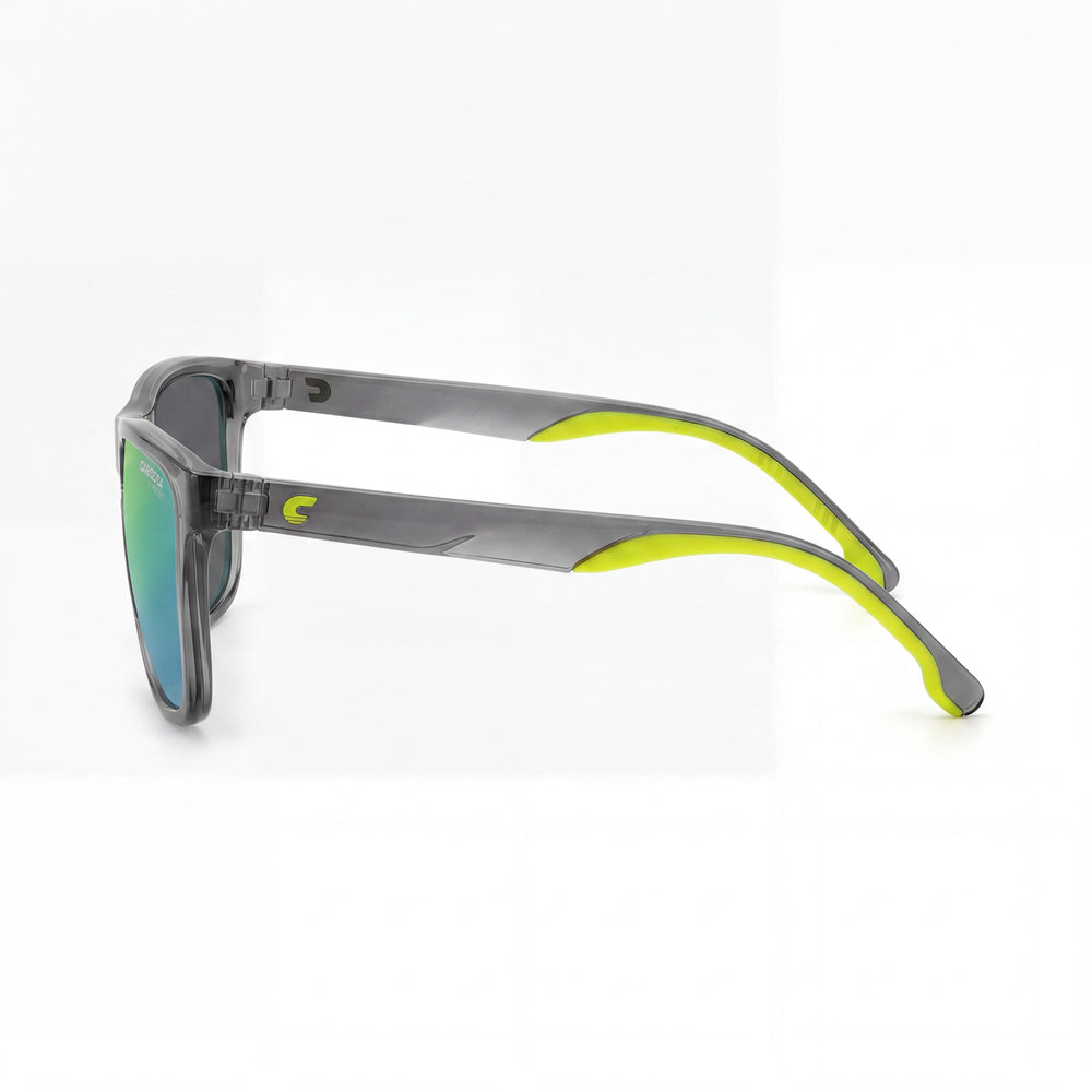 Carrera 8058/s Moderno para Hombre, Montura de Poliamida Gris, Lentes Verdes Multicapa Polarizadas con Protección UV, 56 mm