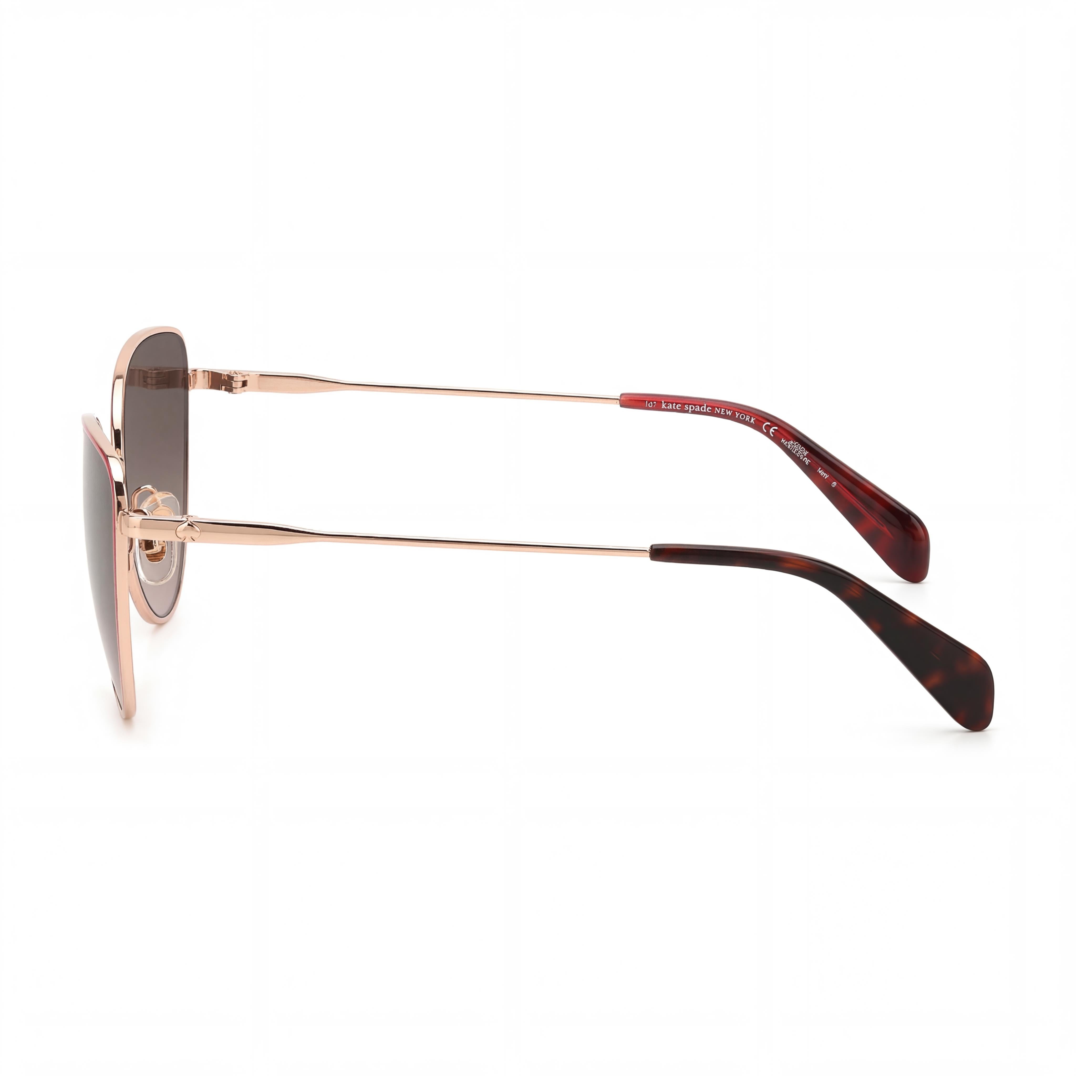 kate spade new york Hailey/G/S Cat Eye Women's Rose Gold Red Stainless Steel UV Protected Sunglasses 55mm, Photo 2