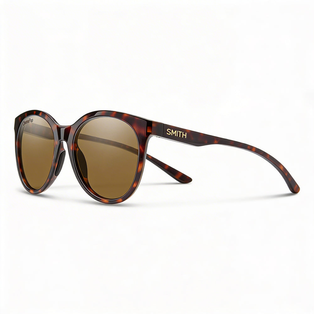 SMITH Bayside Unisex Tortoise Rilsan Clear Frame Sunglasses with Polarized ChromaPop Brown Lenses 54mm