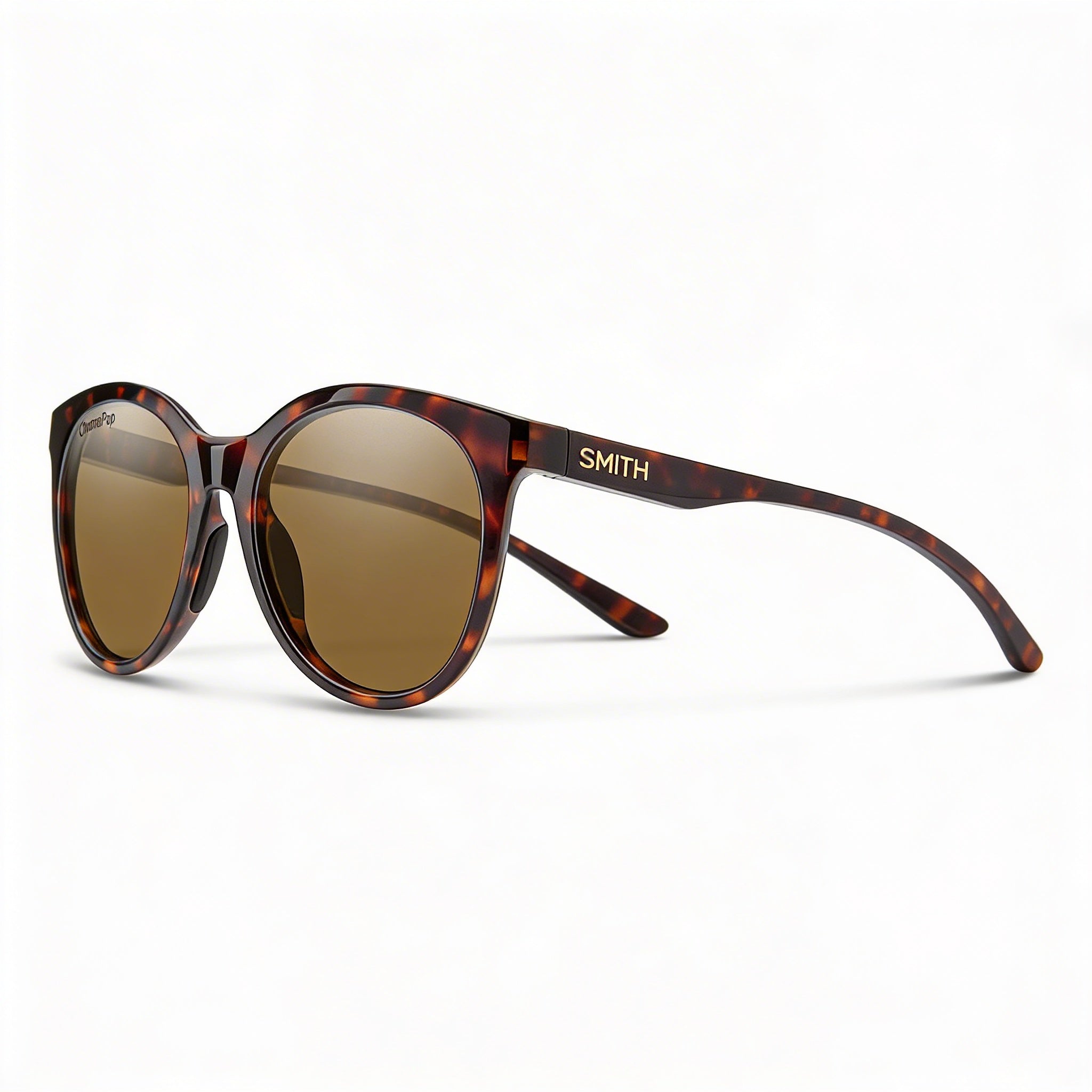 SMITH Bayside Unisex Tortoise Rilsan Clear Frame Sunglasses with Polarized ChromaPop Brown Lenses 54mm, Photo 1