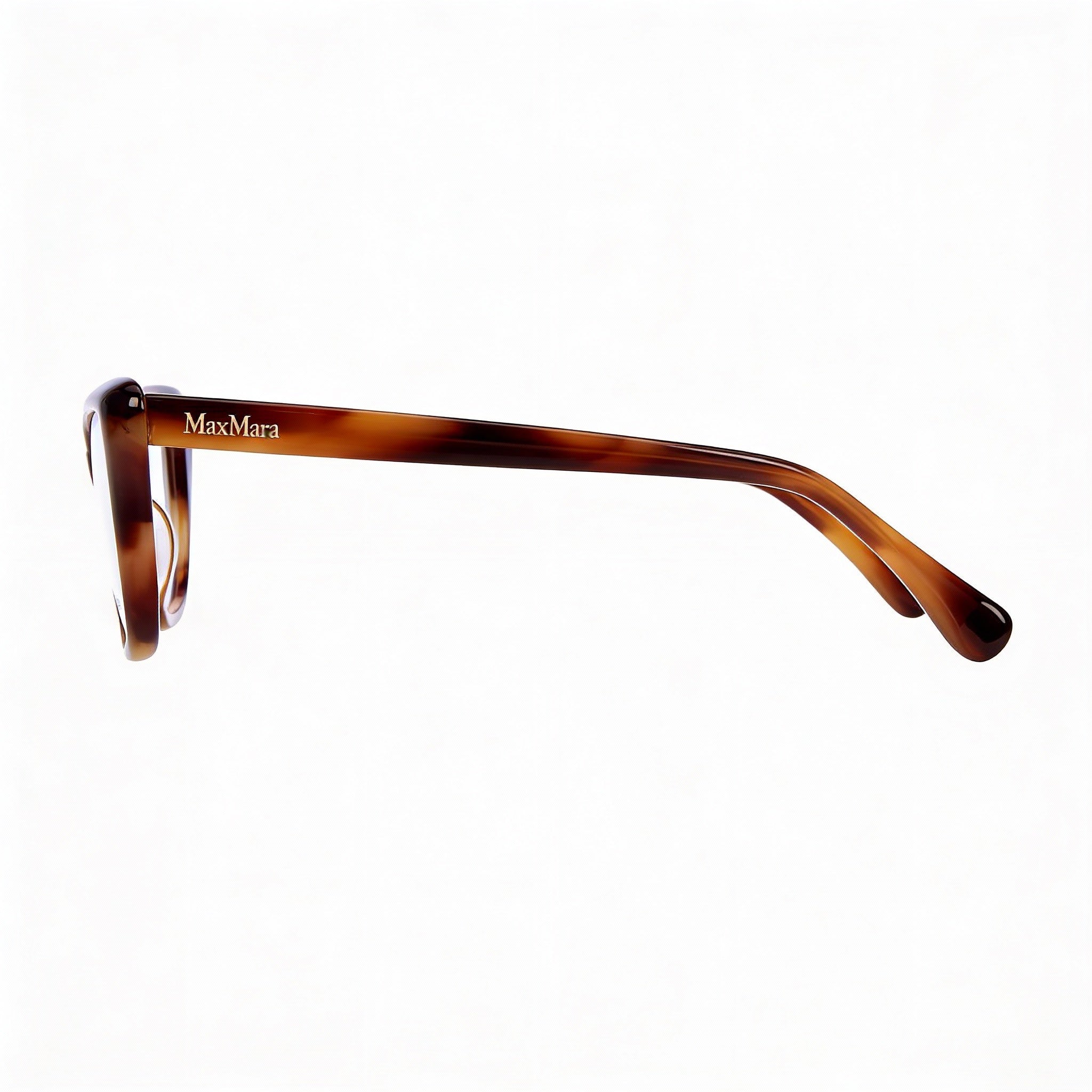 Montura de gafas MaxMara Casual para mujer, de plástico, color marrón oscuro brillante, con lentes de 53 mm, puente de 16 mm y patillas de 140 mm., Photo 3