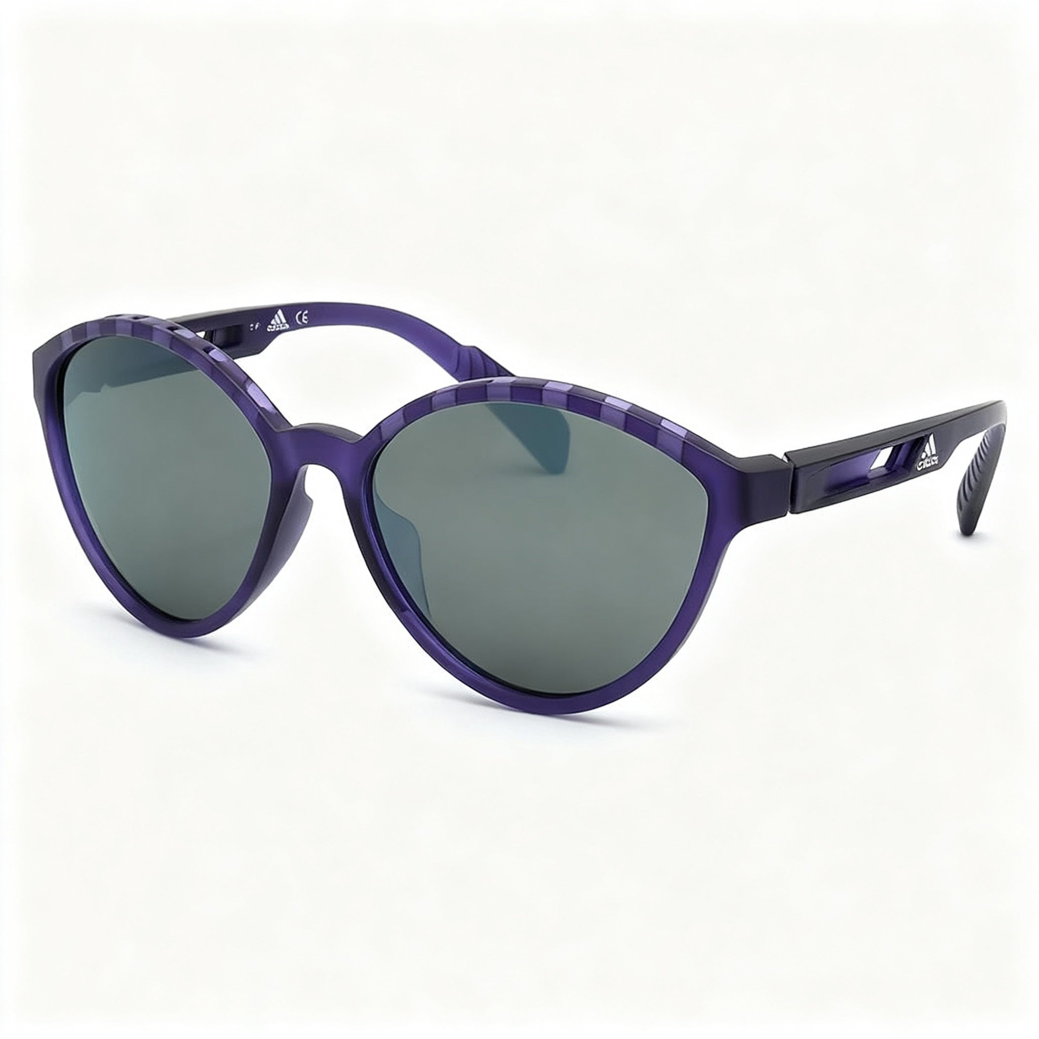 Gafas de sol deportivas adidas Modern para mujer, montura de plástico violeta mate, lentes polarizadas grises de 61 mm, Photo 3