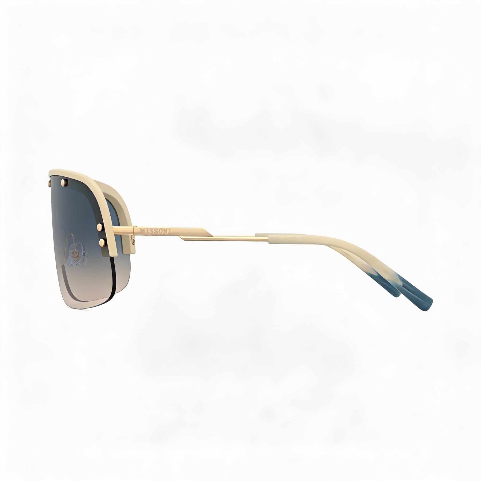 M Missoni Casual Women's Polyamide Sunglasses Matte Beige Gold Blue Doubleshade Peach 99-01-115, Photo 3