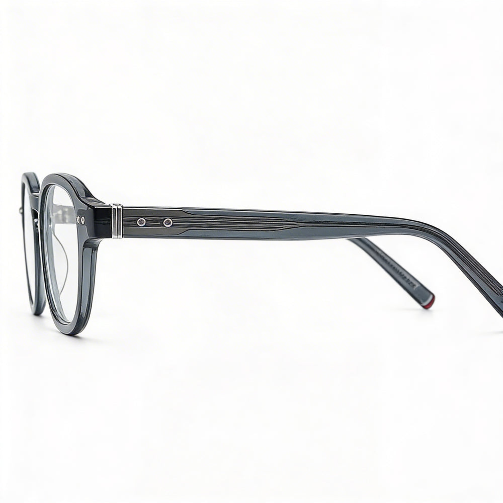 Tommy Hilfiger Gafas Modernas para Hombre Grises de ECO ACETATO No polarizadas de 48mm
