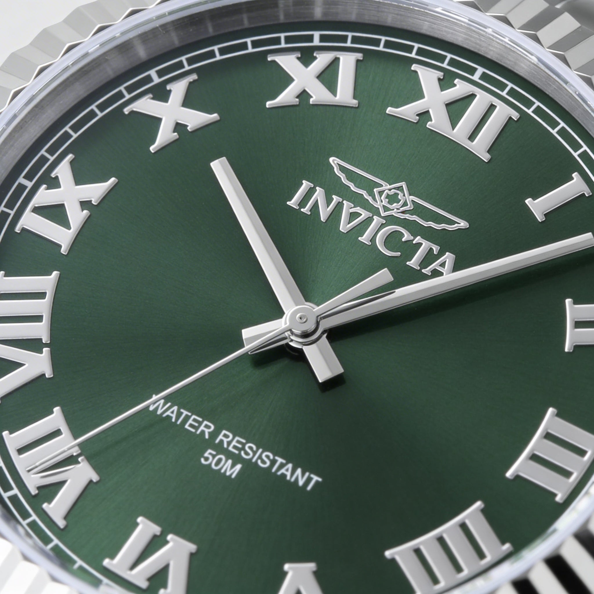 Reloj unisex Invicta Specialty 47398 de acero inoxidable plateado con esfera verde y pulsera de 43 mm, Photo 2
