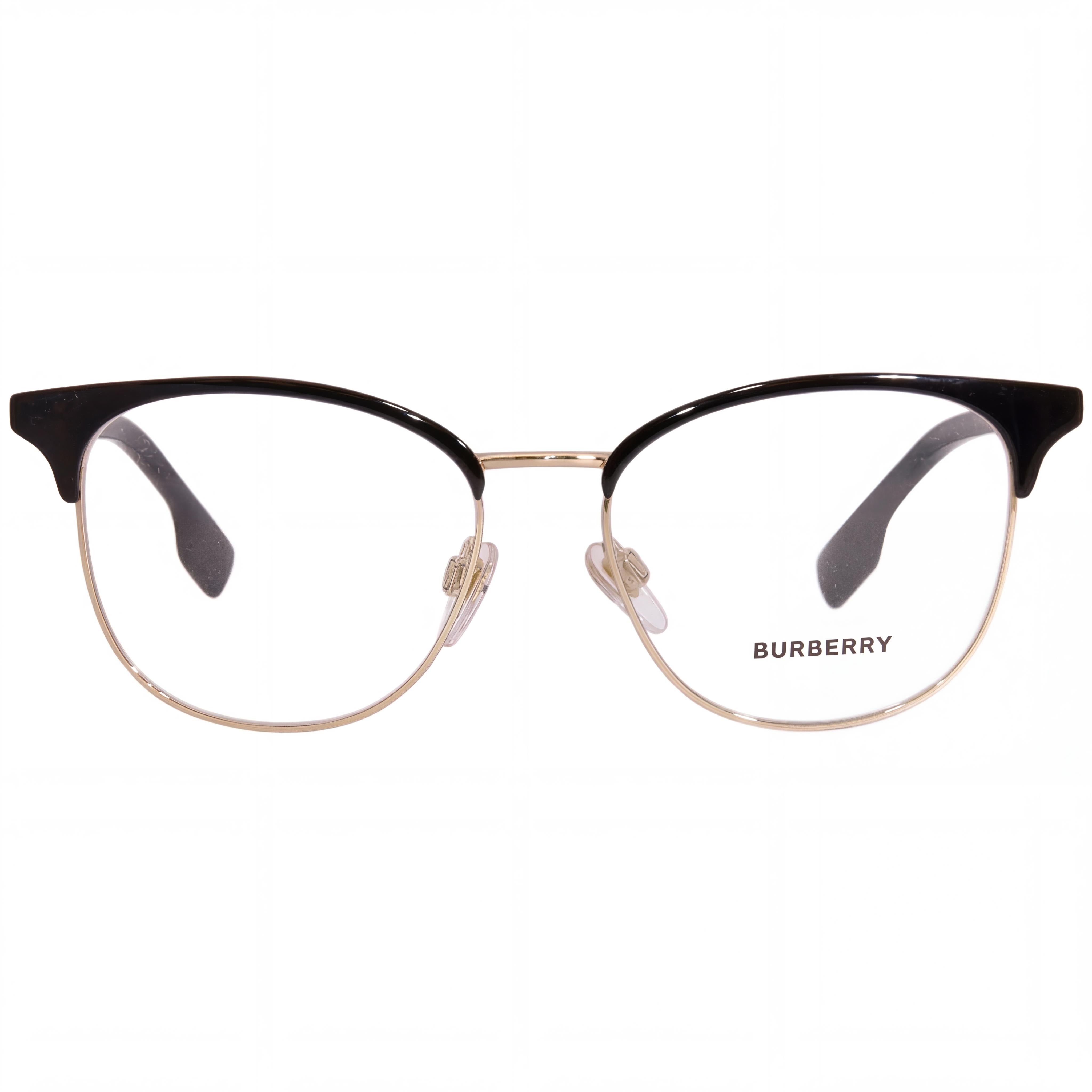 BURBERRY Sophia BE 1355 Women's Full Rim Square Metal Eyeglasses Light Gold Black 52-16-140mm, Photo 2