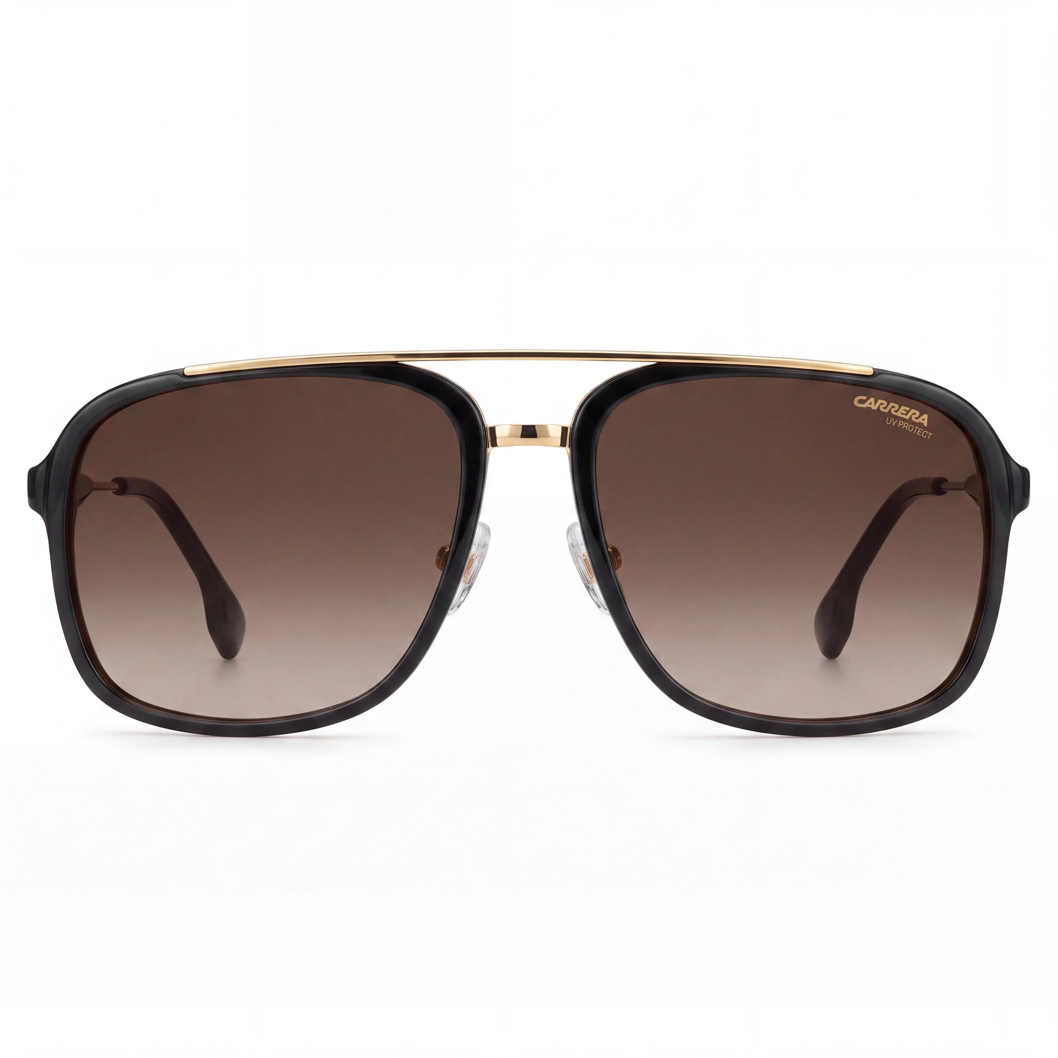 Carrera 133/S Unisex Black Gold Brown Gradient Acetate Metal Non-Polarized Sunglasses 57mm UV Protection, Photo 2