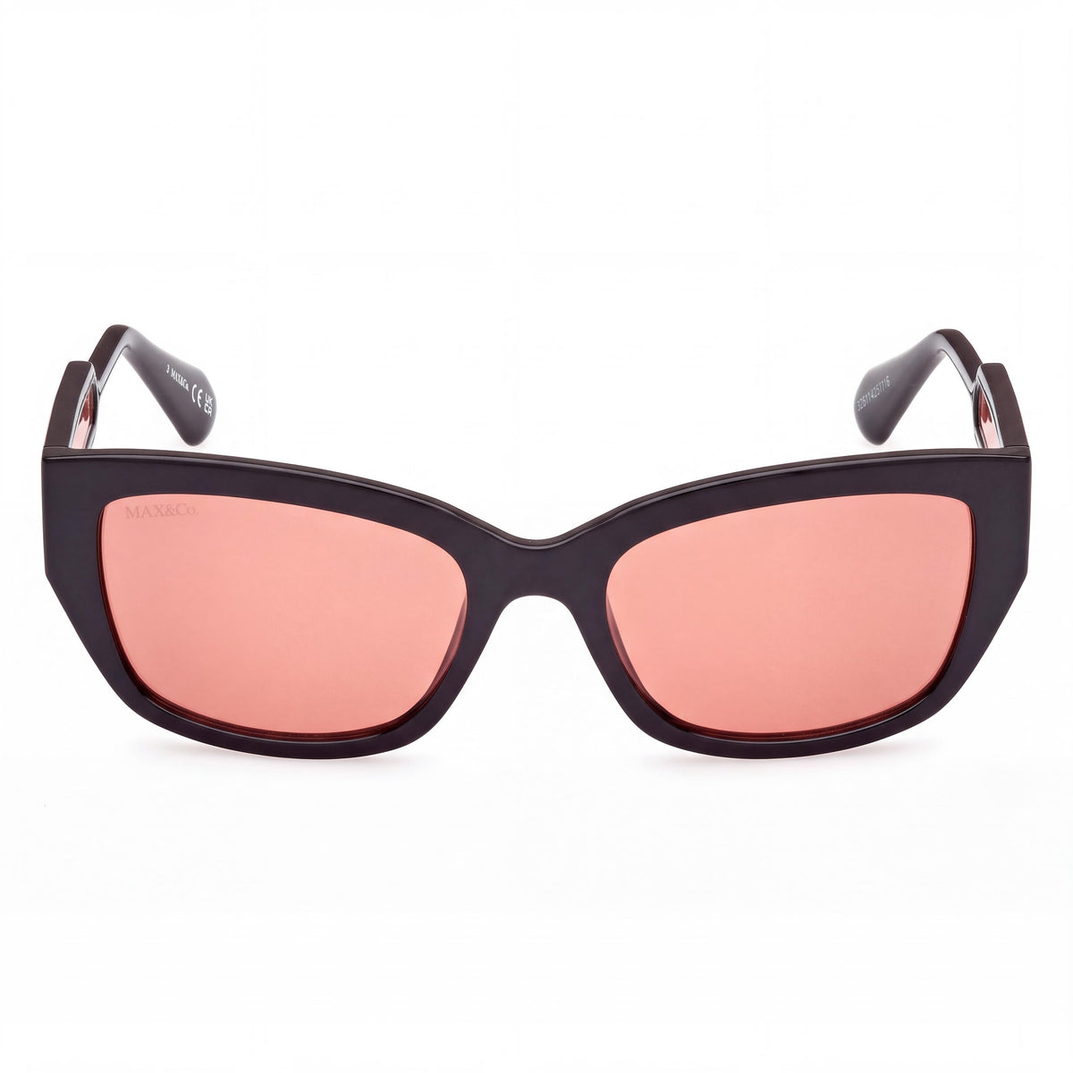 Max & Co. MO0086 Women's Sunglasses, Glossy Dark Green Injected Frame, Brown Lens, UV Protected 54mm, Photo 2